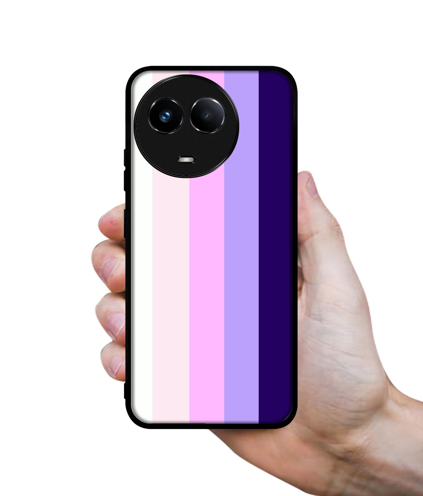 Pink and Purple Lines Designer 2D Printed Back Case Cover for Realme C67 5G