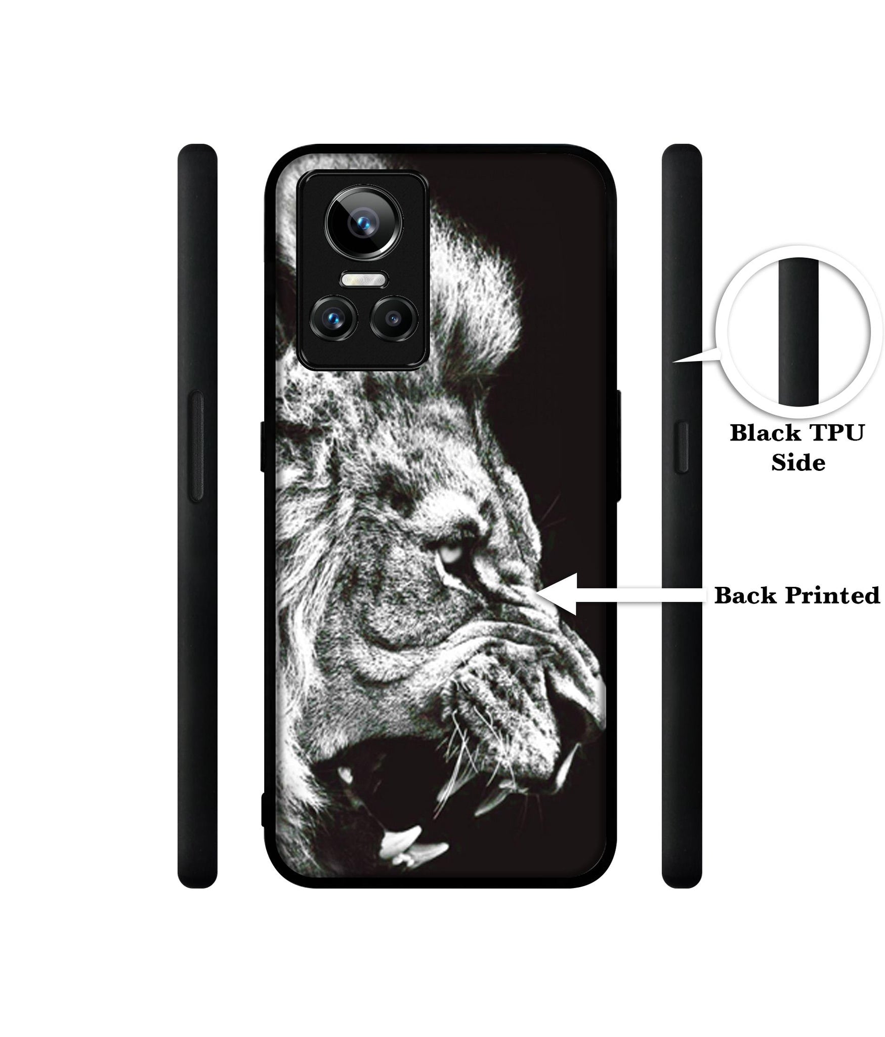 Angry Lion Designer 2D Printed Back Case Cover for Realme GT Neo3 5G