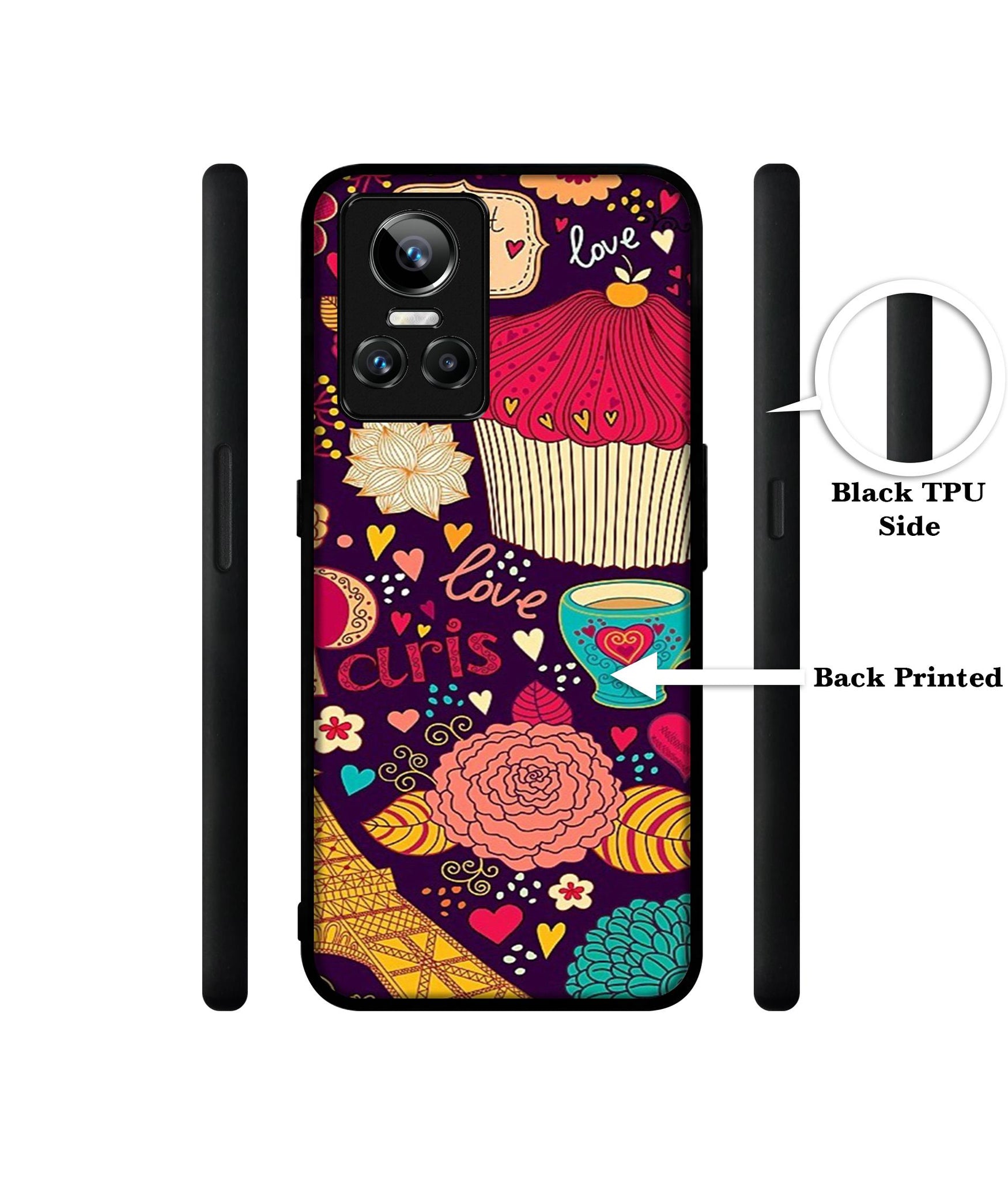 Paris Flower Love Designer 2D Printed Back Case Cover for Realme GT Neo3 5G