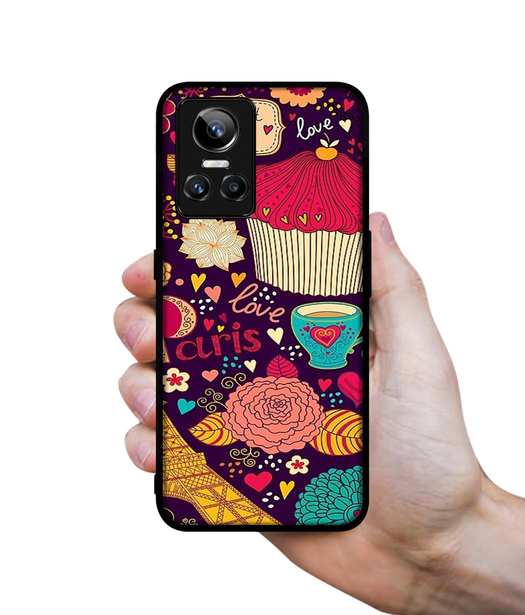 Paris Flower Love Designer 2D Printed Back Case Cover for Realme GT Neo3 5G
