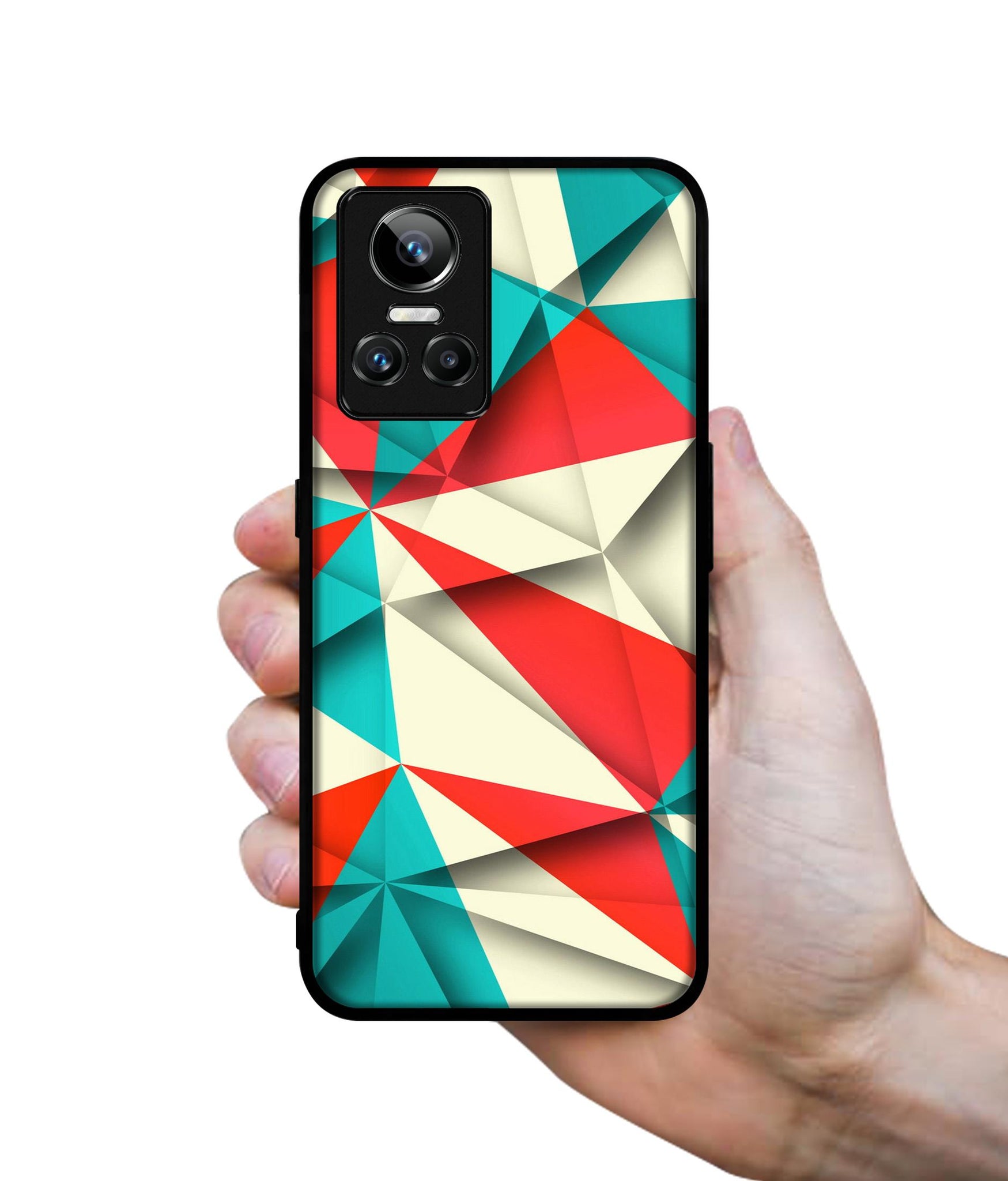 Red Blue White Pattern Designer 2D Printed Back Case Cover for Realme GT Neo3 5G