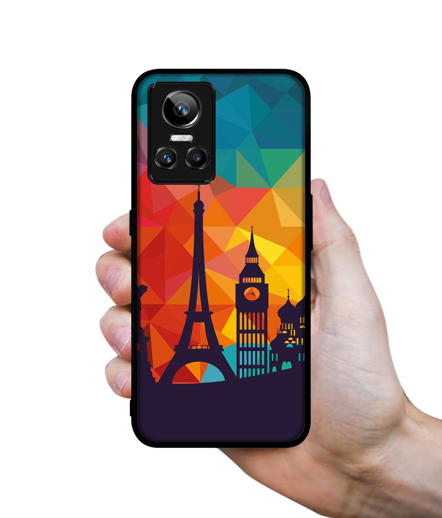 Colored Paris Designer 2D Printed Back Case Cover for Realme GT Neo3 5G