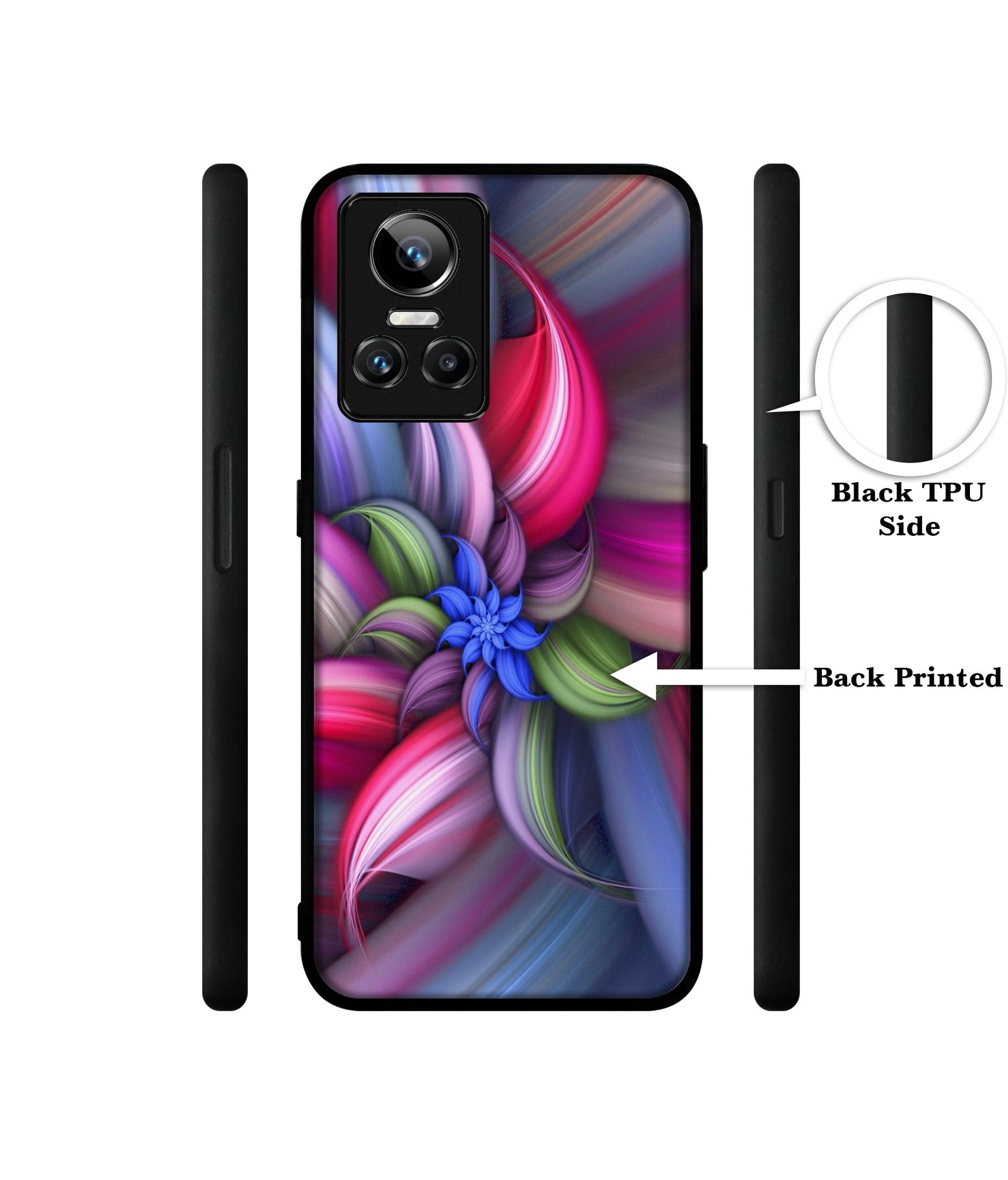 Colorful Flower Designer 2D Printed Back Case Cover for Realme GT Neo3 5G