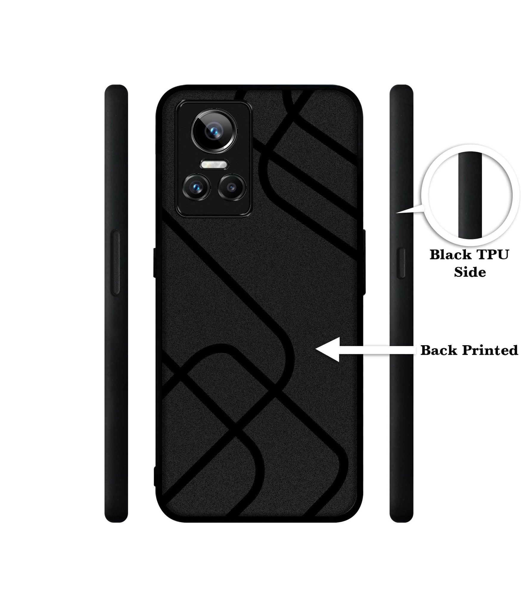 Zig-Zag Black Line Designer 2D Printed Back Case Cover for Realme GT Neo3 5G