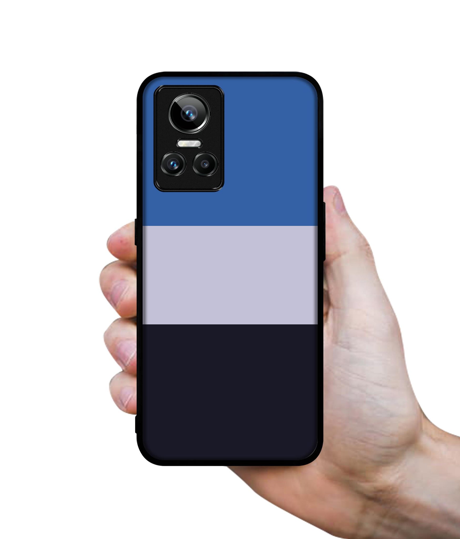 Three Color Stripes Designer 2D Printed Back Case Cover for Realme GT Neo3 5G