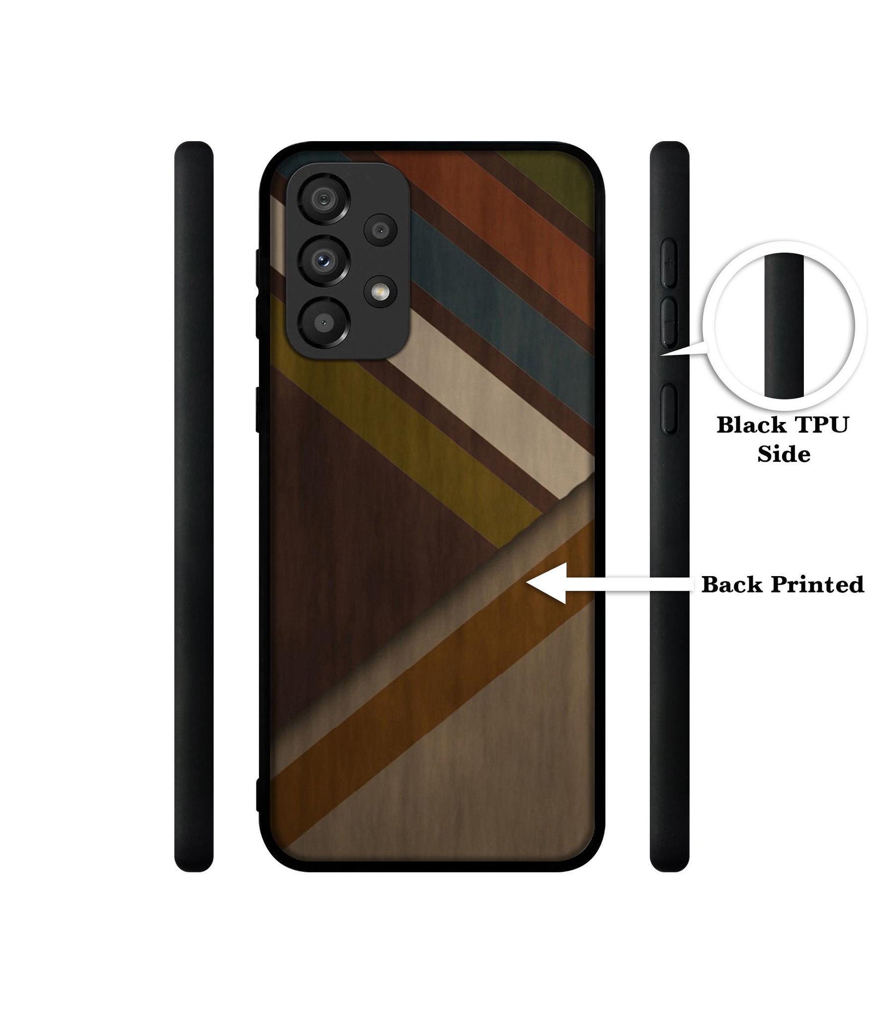 Colorful Wooden Pattern Designer 2D Printed Back Case Cover for Samsung Galaxy A33 5G