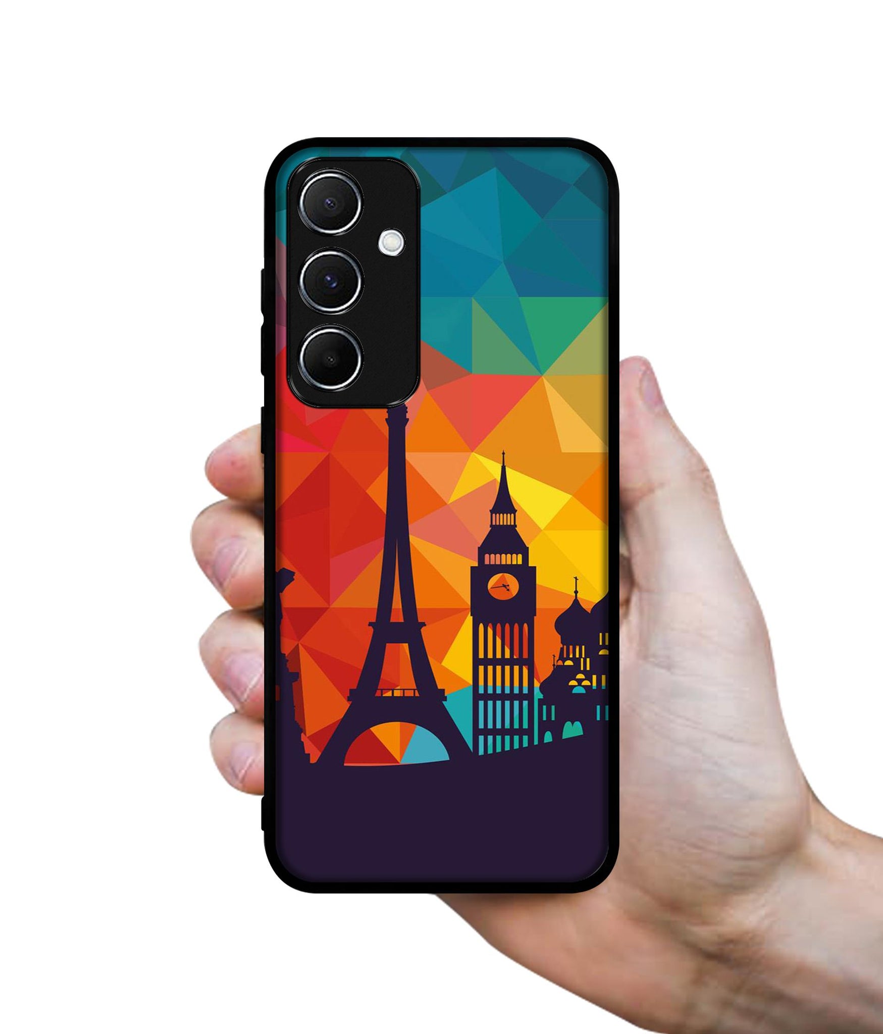 Colored Paris Designer 2D Printed Back Case Cover for Samsung Galaxy A55 5G