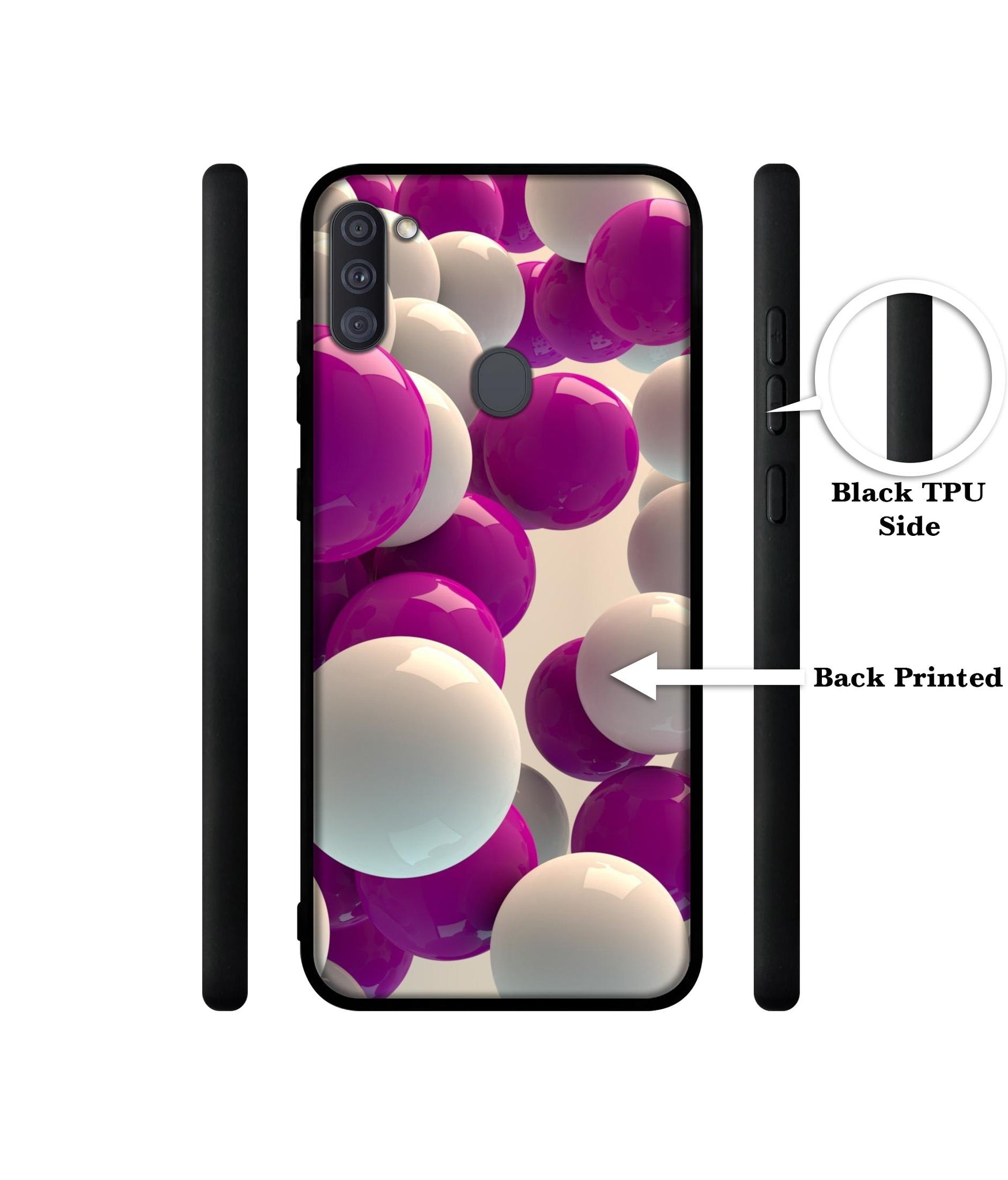 3D Balloons Designer 2D Printed Back Case Cover for Samsung Galaxy A11 4G / M11 4G