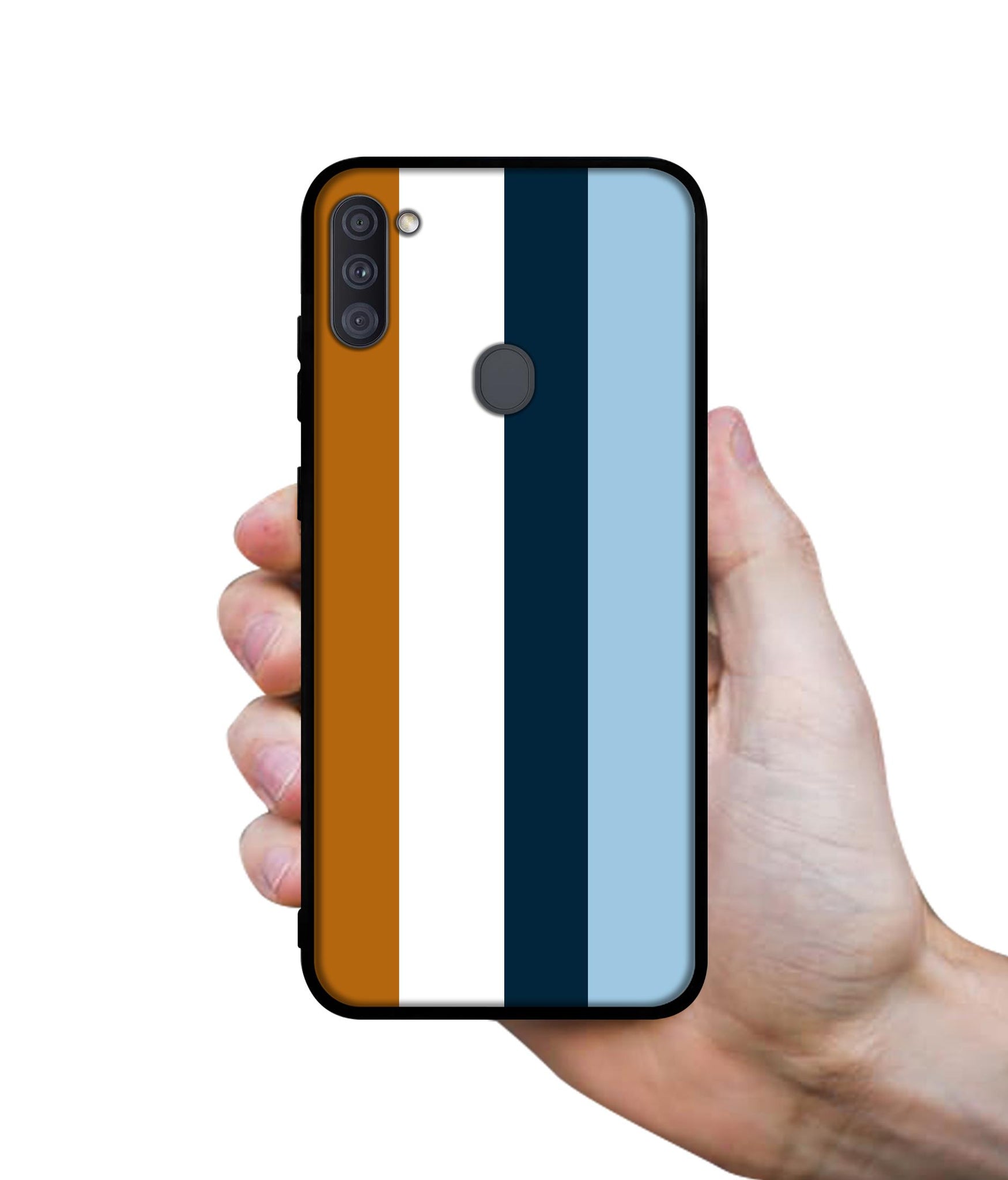 Color Stripes Designer 2D Printed Back Case Cover for Samsung Galaxy A11 4G / M11 4G