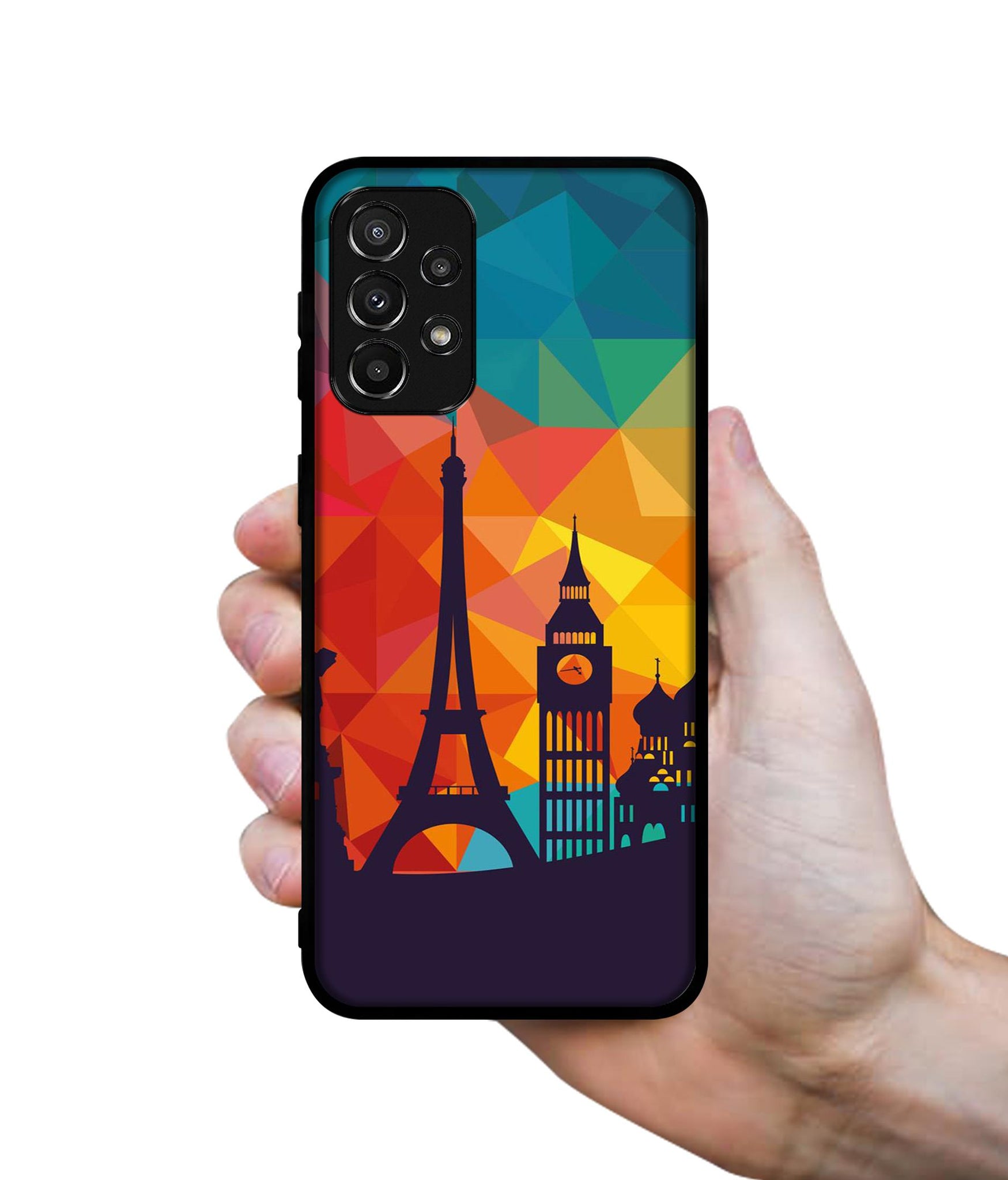 Colored Paris Designer 2D Printed Back Case Cover for Samsung Galaxy A23 4G / A23 5G