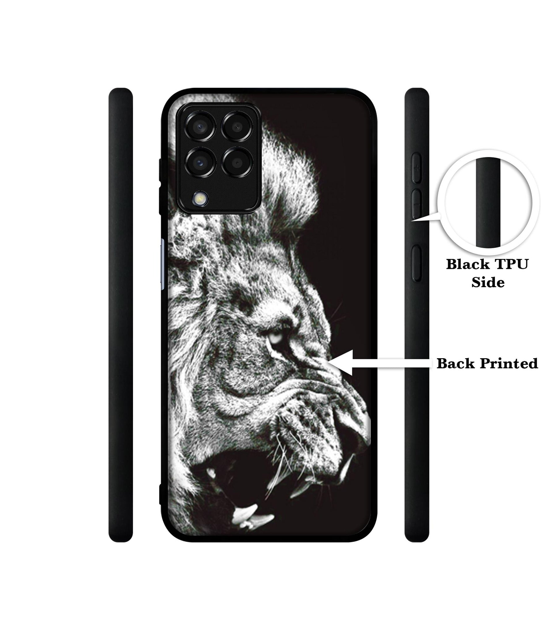 Angry Lion Designer 2D Printed Back Case Cover for Samsung Galaxy M33 5G