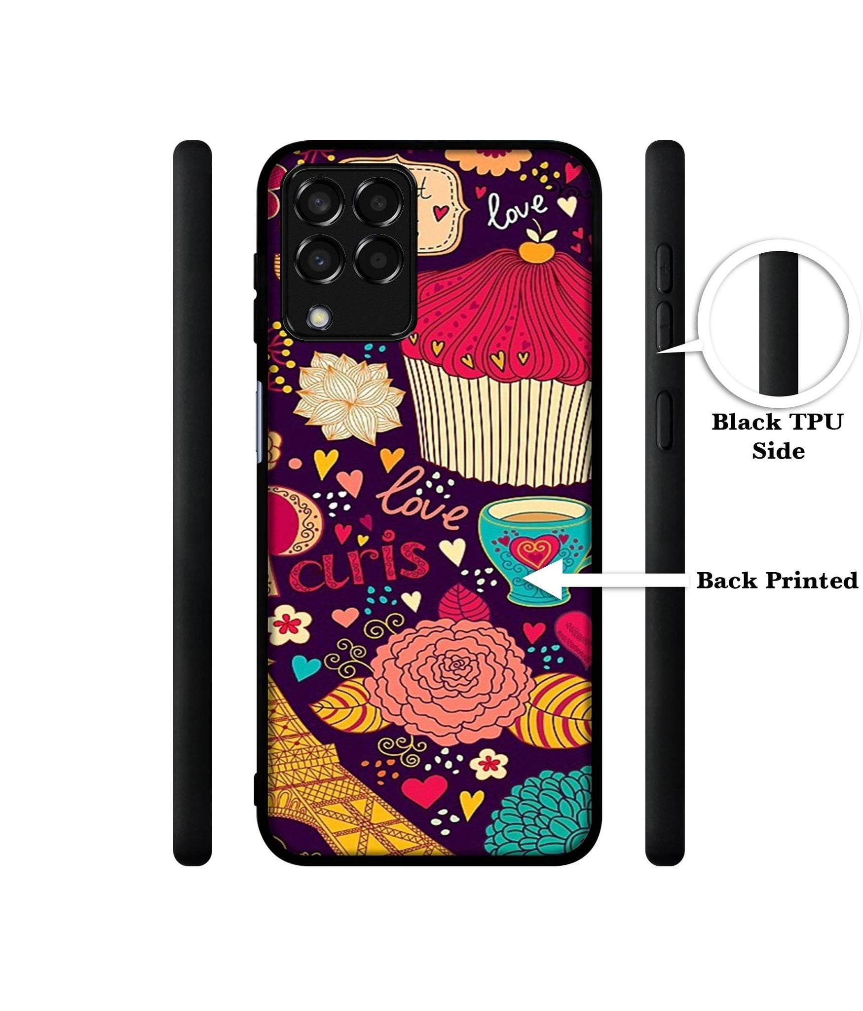 Paris Flower Love Designer 2D Printed Back Case Cover for Samsung Galaxy M33 5G