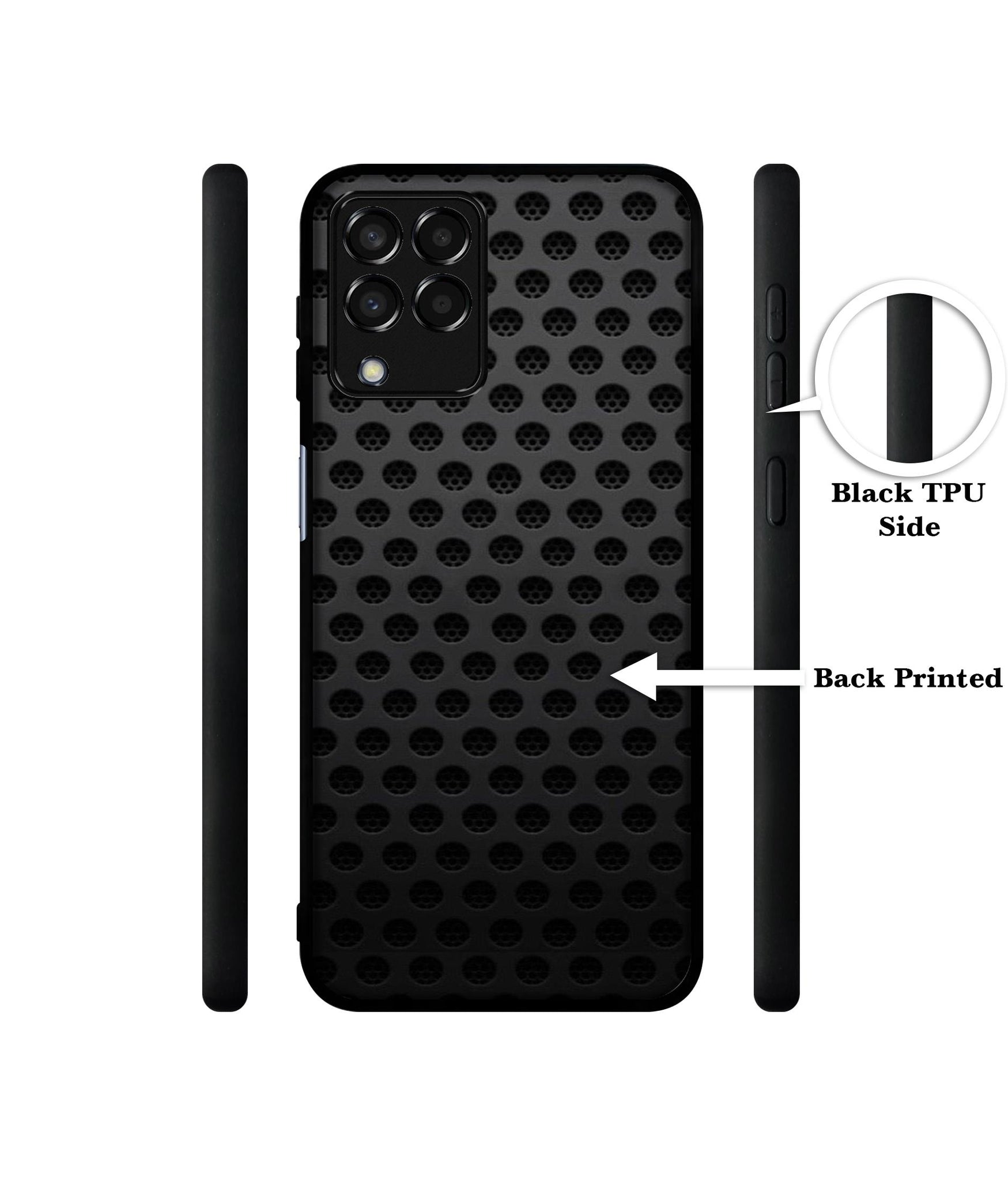 Black Circle Designer 2D Printed Back Case Cover for Samsung Galaxy M33 5G