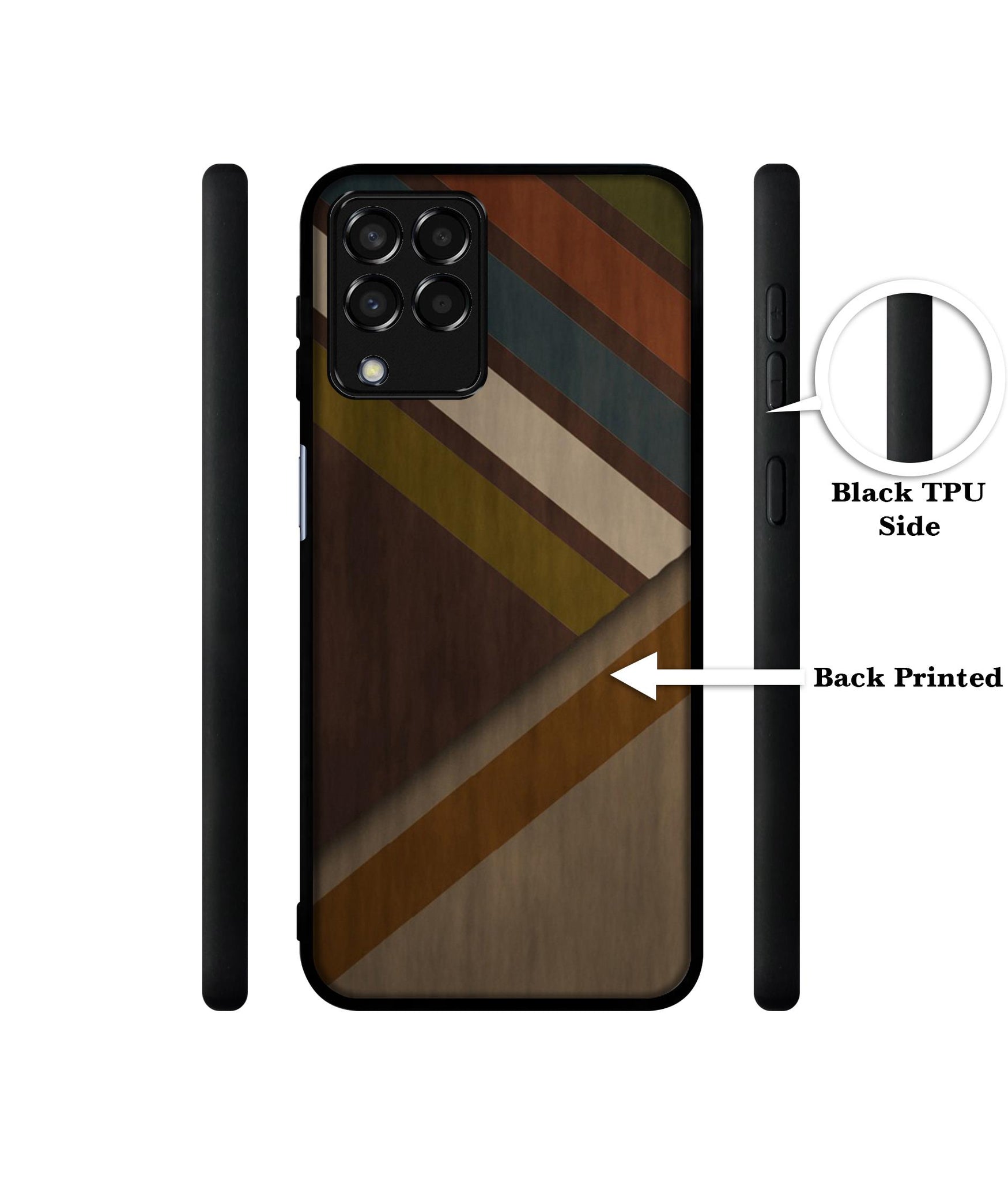 Colorful Wooden Pattern Designer 2D Printed Back Case Cover for Samsung Galaxy M33 5G