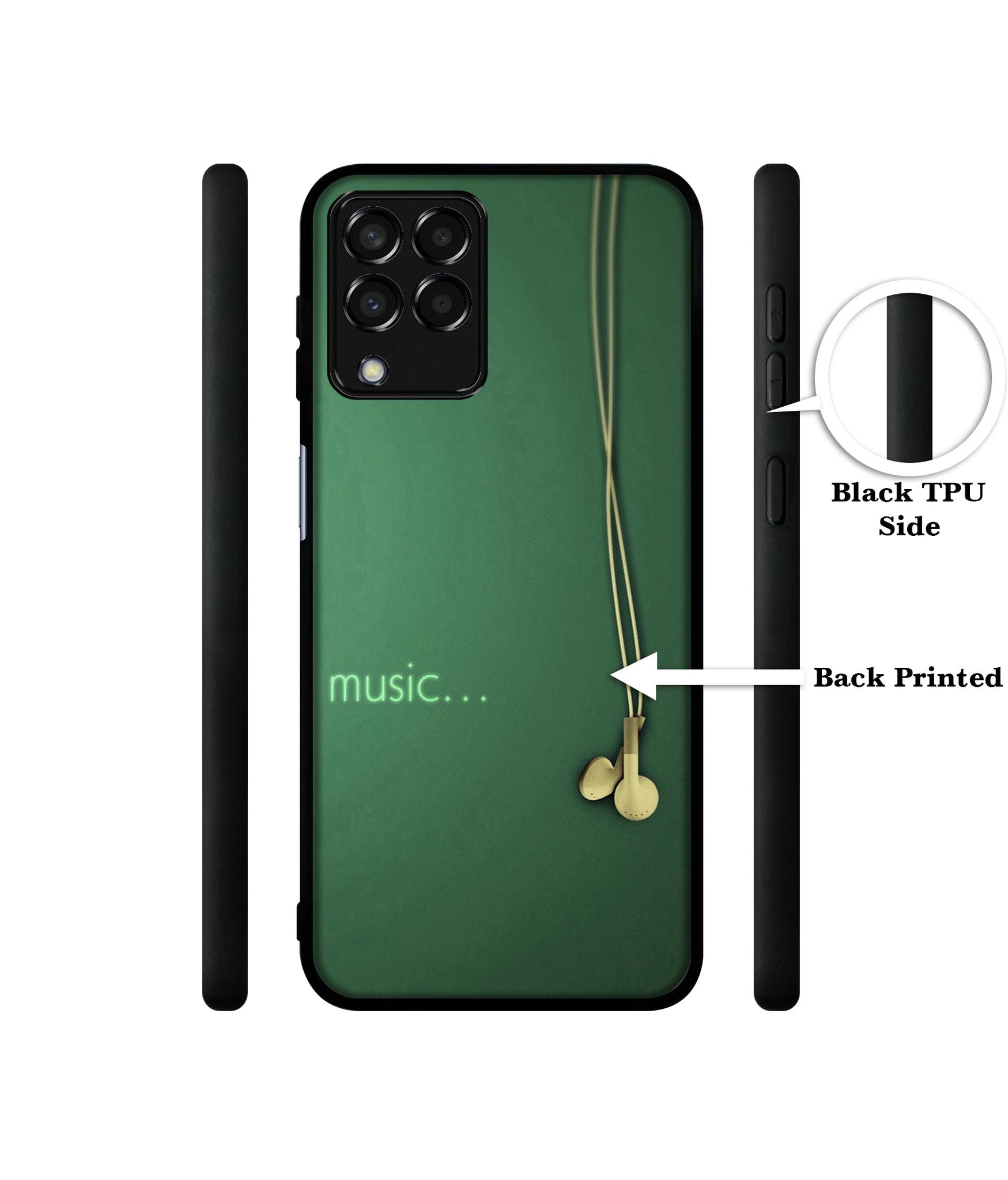 Headphone Music Designer 2D Printed Back Case Cover for Samsung Galaxy M33 5G