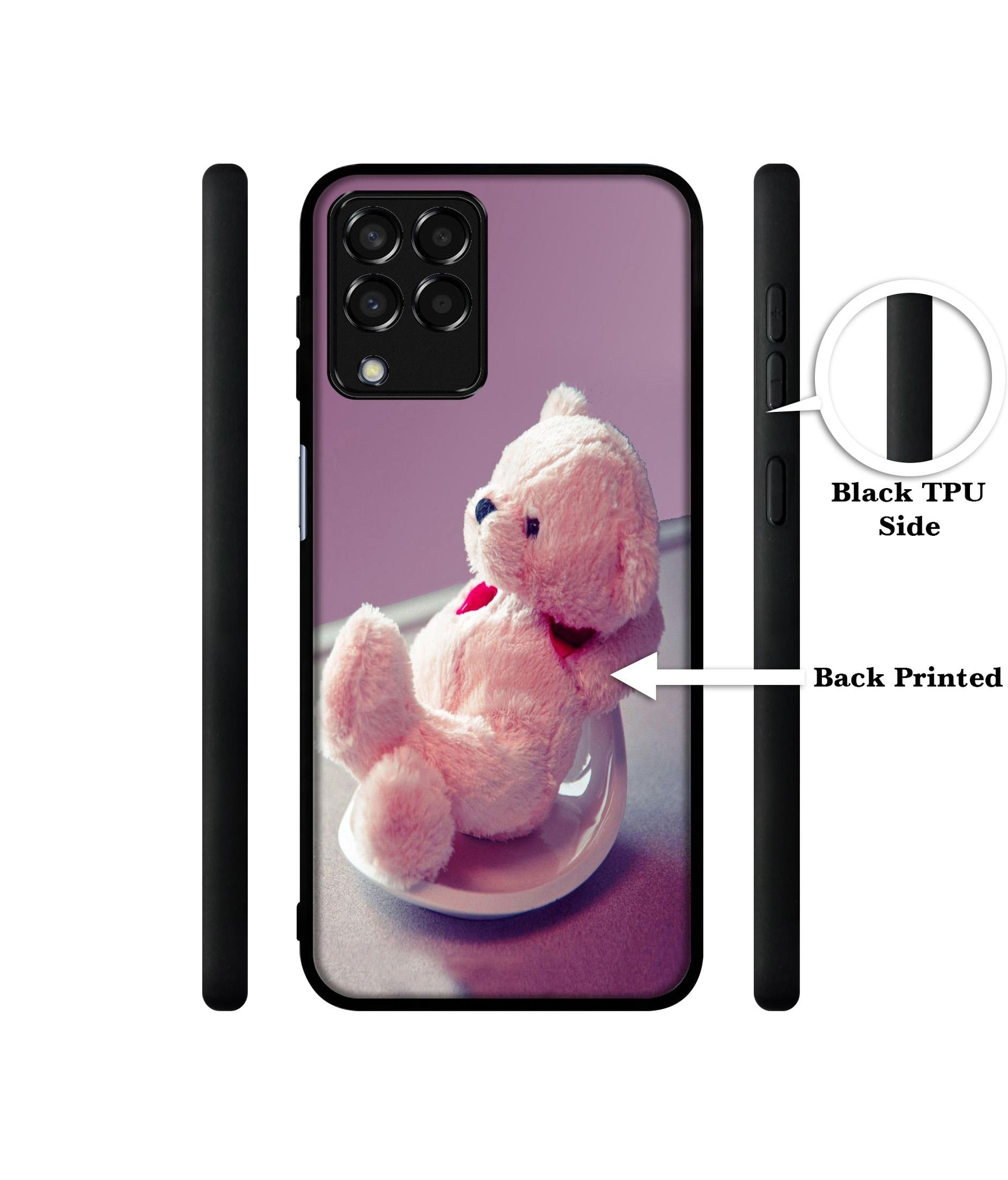Cute Teddy Bear Designer 2D Printed Back Case Cover for Samsung Galaxy M33 5G