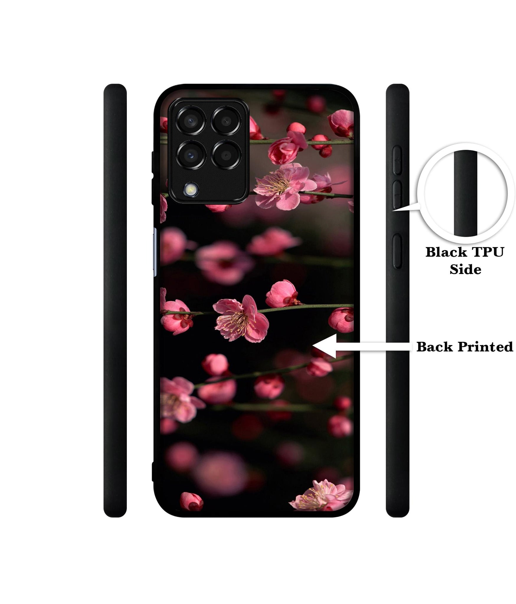 Pink Flowers Designer 2D Printed Back Case Cover for Samsung Galaxy M33 5G