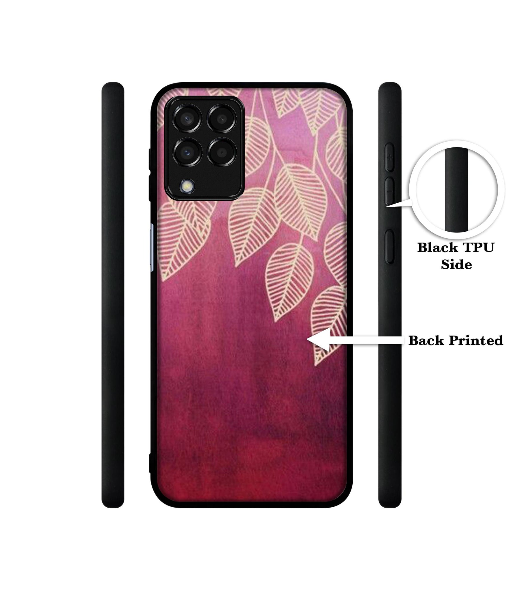 Leaf Pattern Designer 2D Printed Back Case Cover for Samsung Galaxy M33 5G