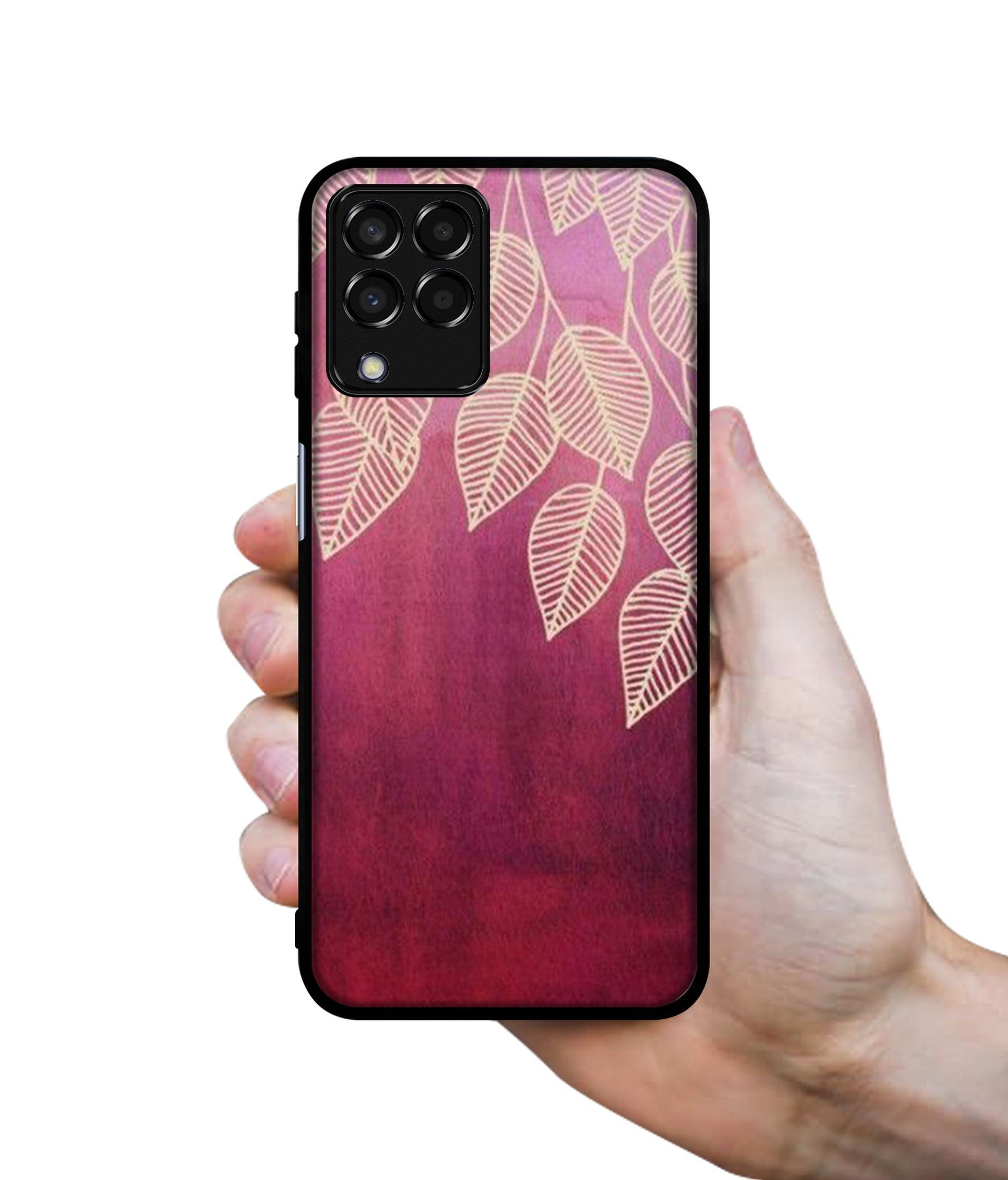 Leaf Pattern Designer 2D Printed Back Case Cover for Samsung Galaxy M33 5G