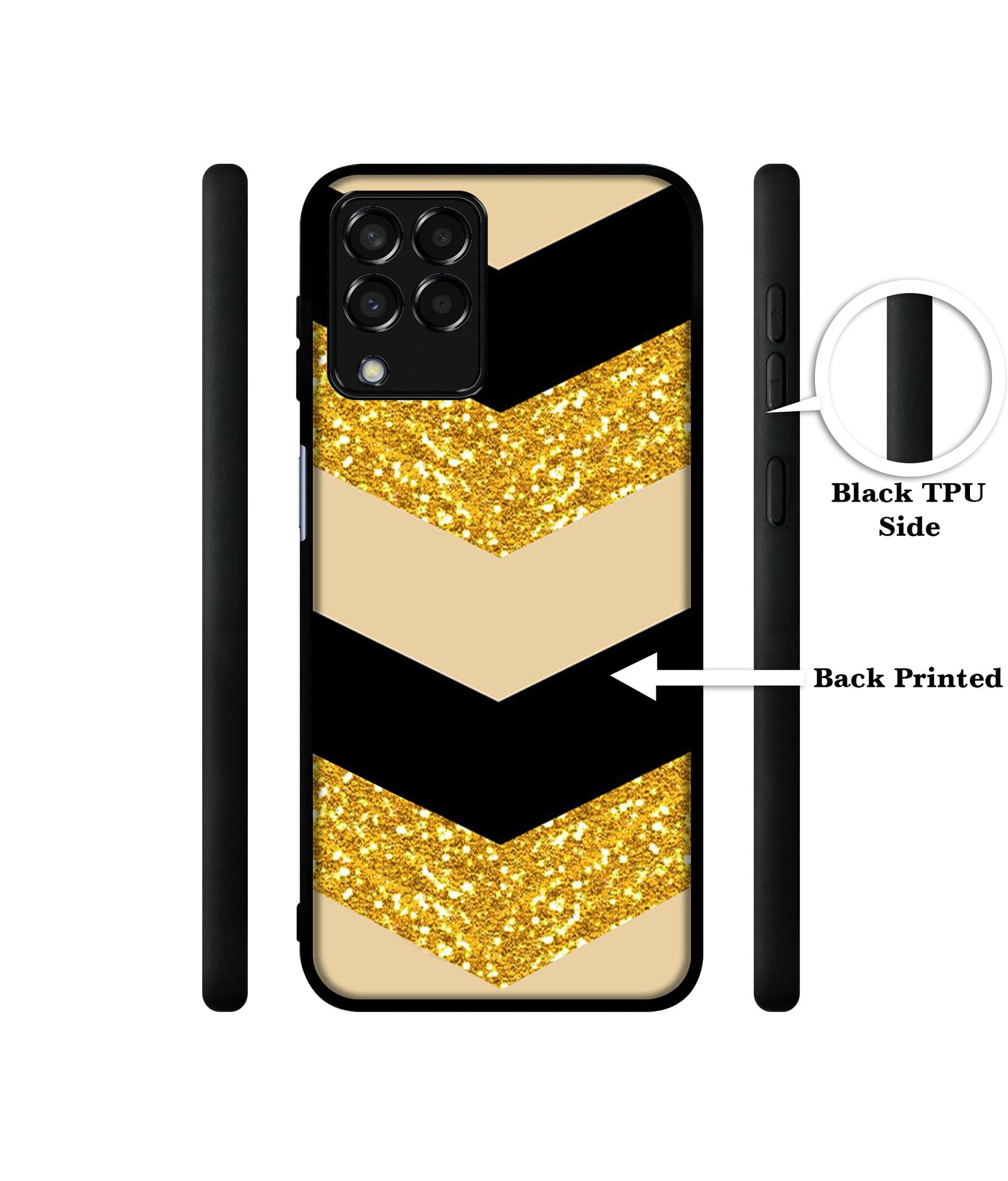 Black & Gold Designer 2D Printed Back Case Cover for Samsung Galaxy M33 5G