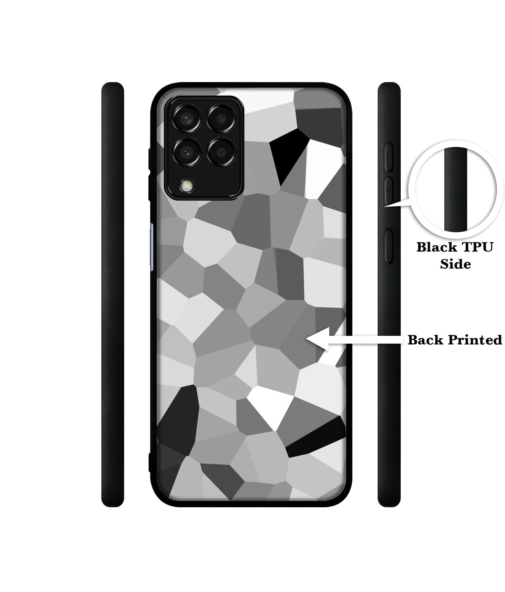 Black & White Mathematical Shape Designer 2D Printed Back Case Cover for Samsung Galaxy M33 5G