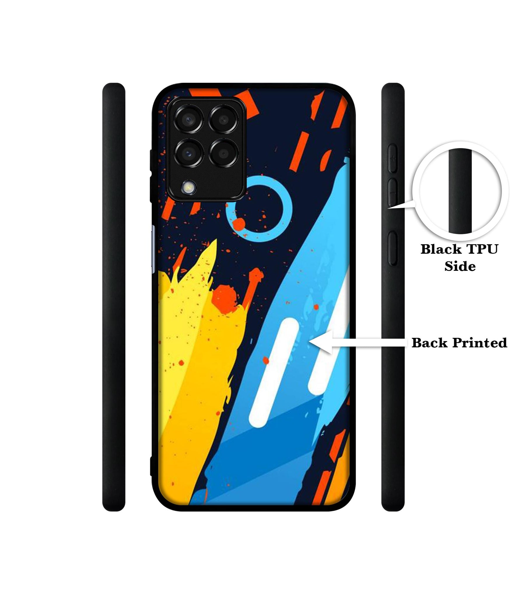 Abstract Stripes Geometric Figures Designer 2D Printed Back Case Cover for Samsung Galaxy M33 5G