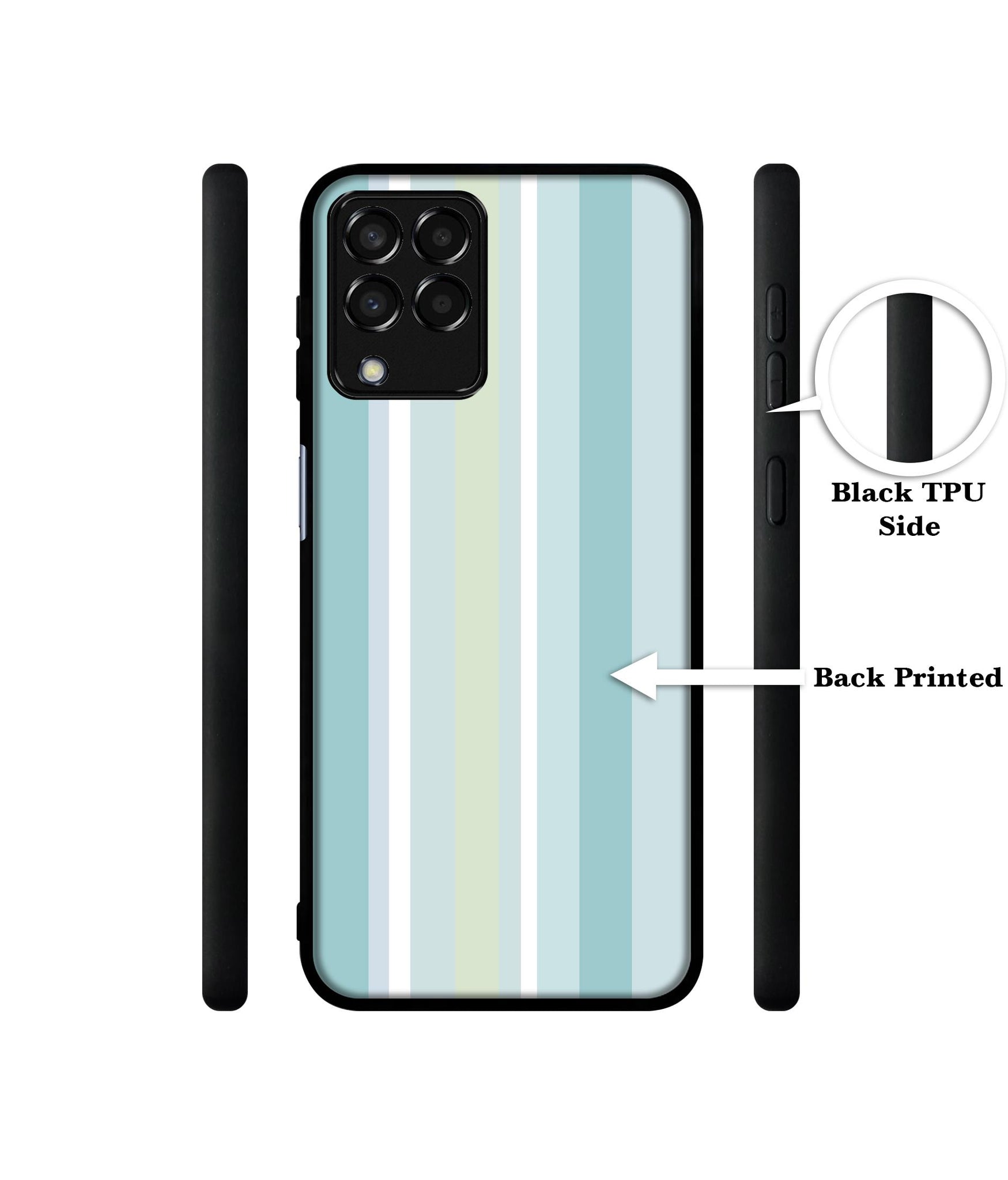 Light Green Stripes Designer 2D Printed Back Case Cover for Samsung Galaxy M33 5G