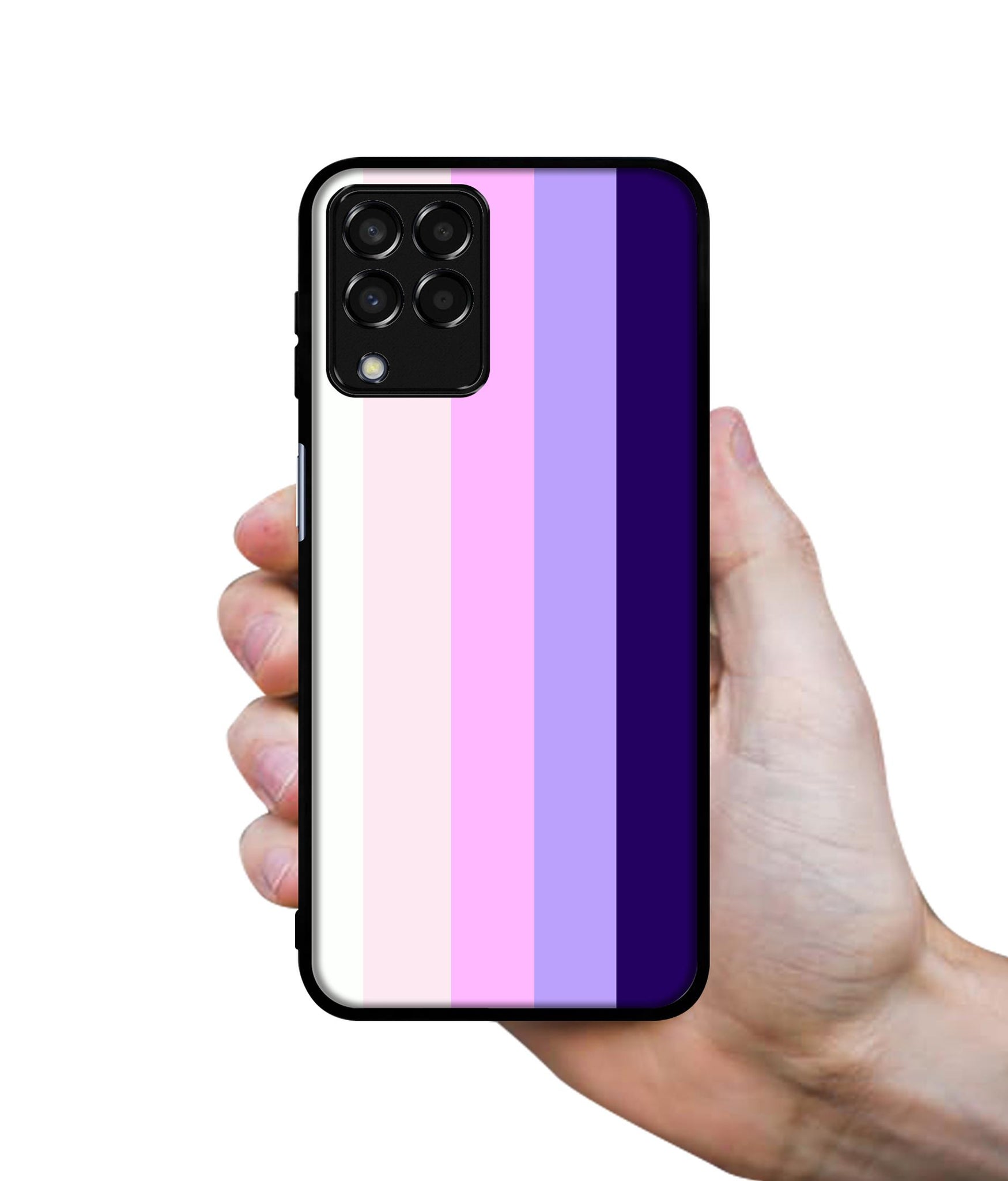 Pink and Purple Lines Designer 2D Printed Back Case Cover for Samsung Galaxy M33 5G