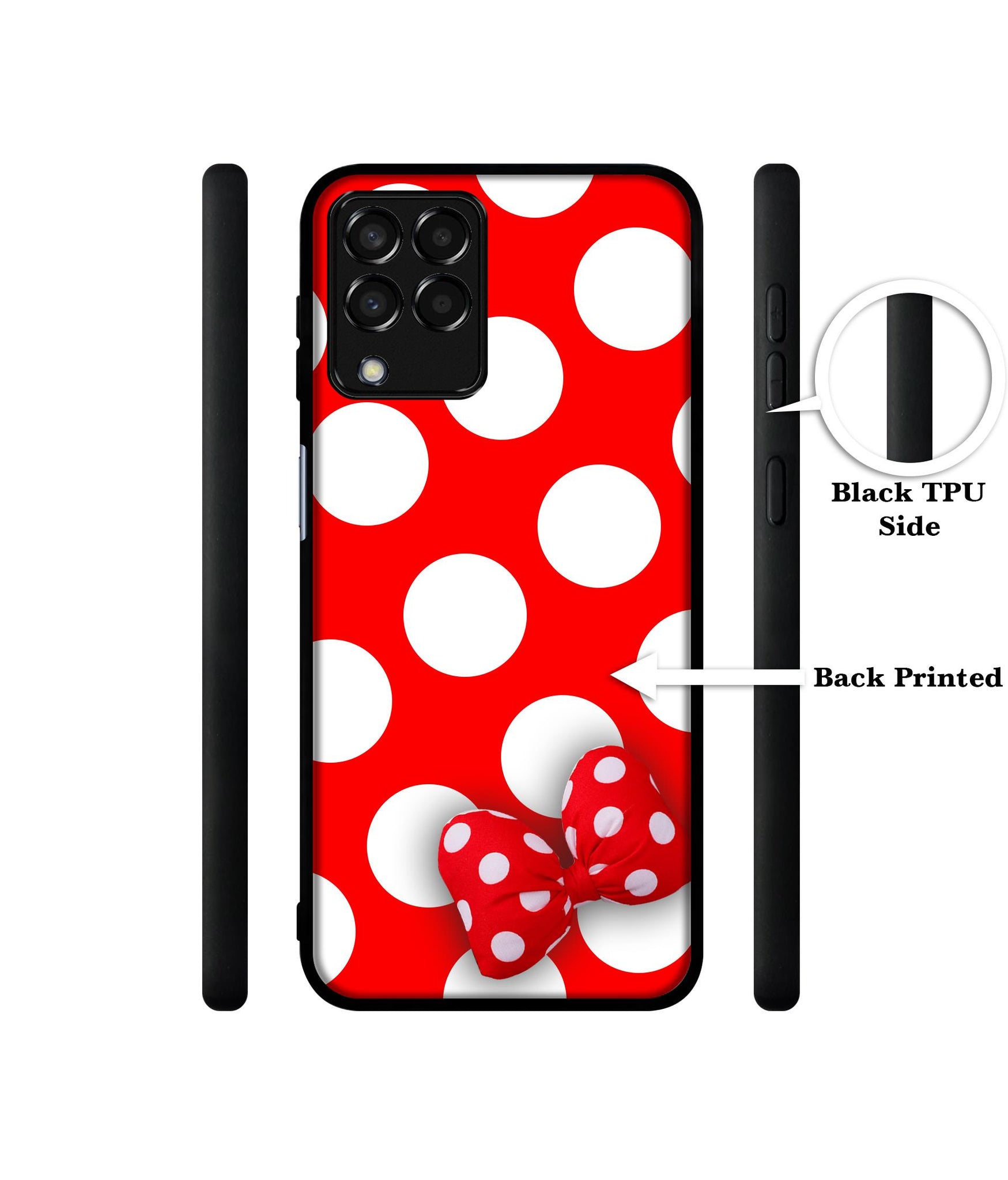 Red Polka Dots Designer 2D Printed Back Case Cover for Samsung Galaxy M33 5G