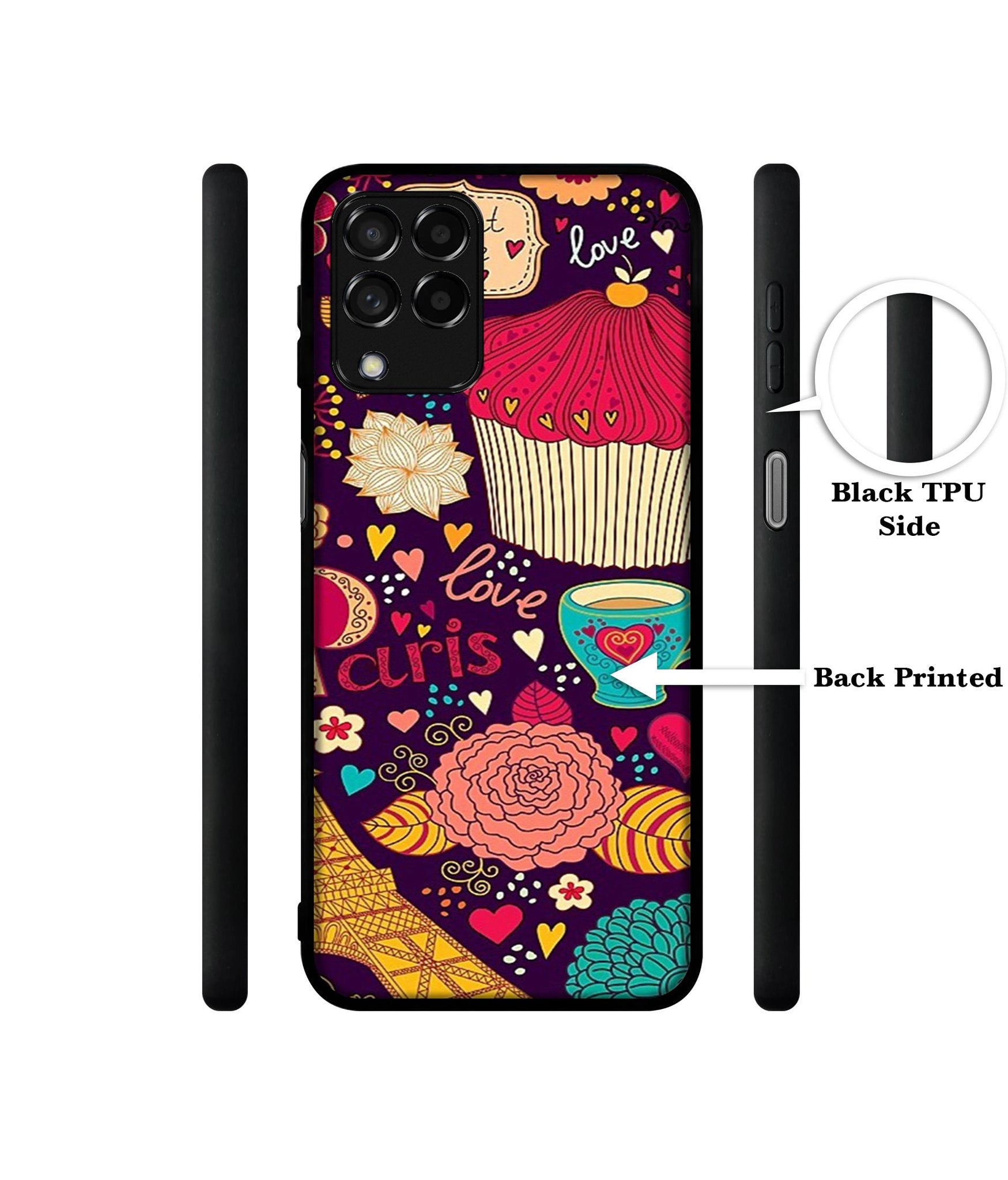 Paris Flower Love Designer 2D Printed Back Case Cover for Samsung Galaxy M53 5G