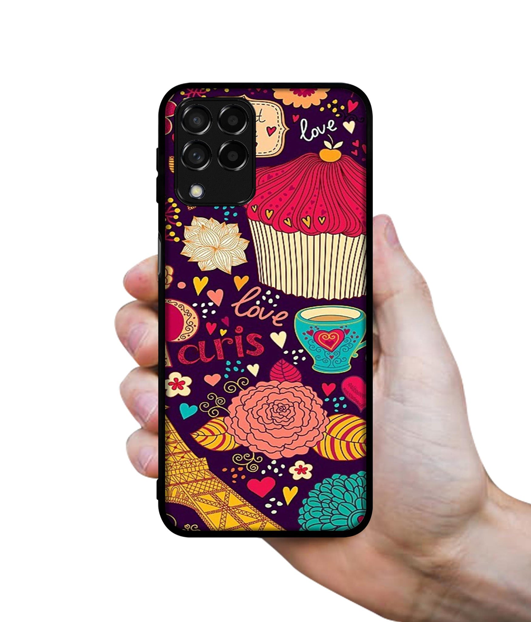 Paris Flower Love Designer 2D Printed Back Case Cover for Samsung Galaxy M53 5G