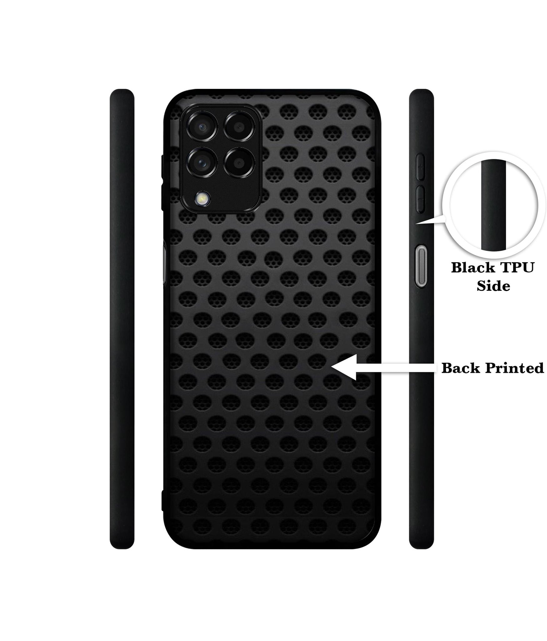 Black Circle Designer 2D Printed Back Case Cover for Samsung Galaxy M53 5G