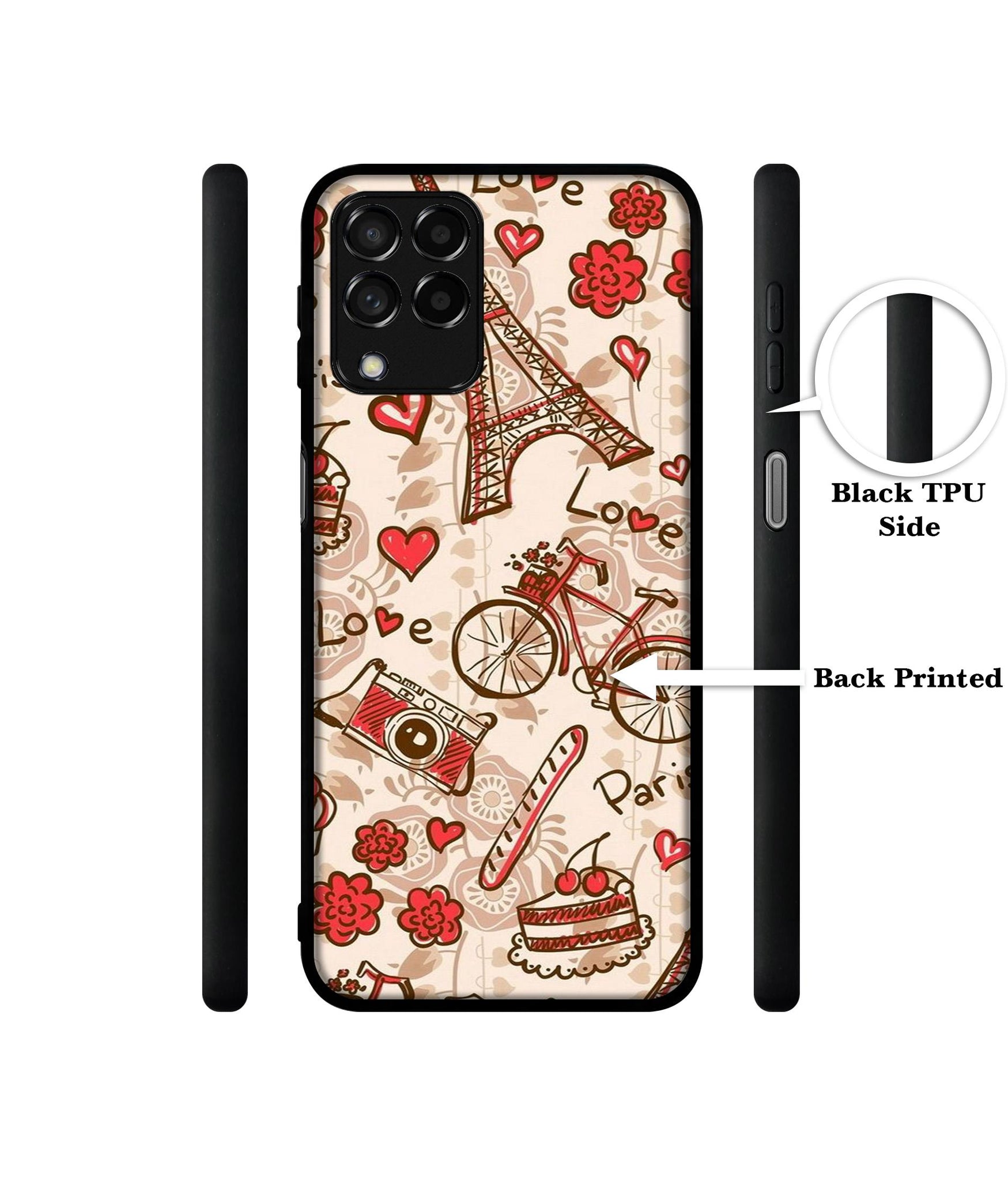 Vintage Paris Designer 2D Printed Back Case Cover for Samsung Galaxy M53 5G