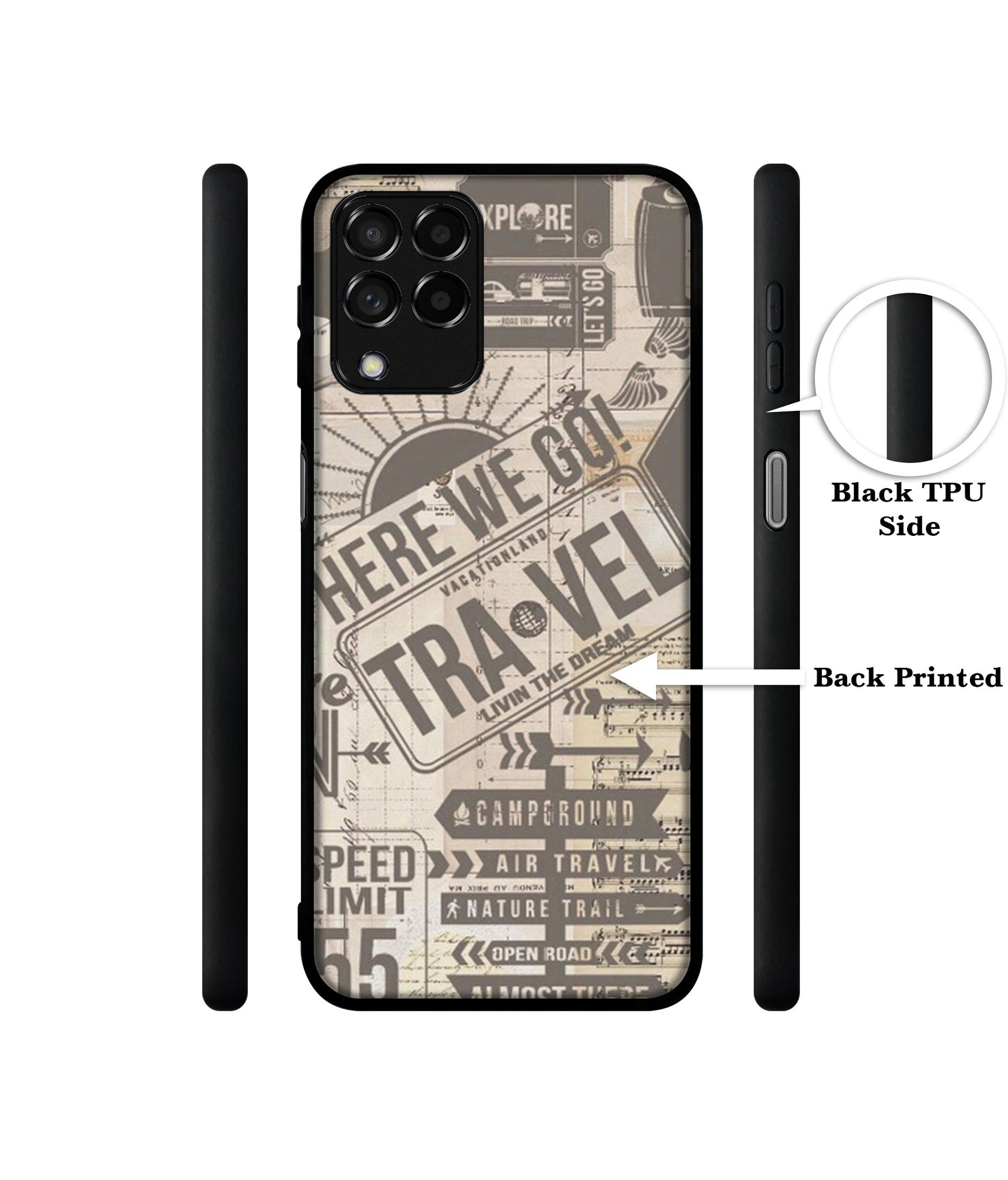 Travel Designer 2D Printed Back Case Cover for Samsung Galaxy M53 5G