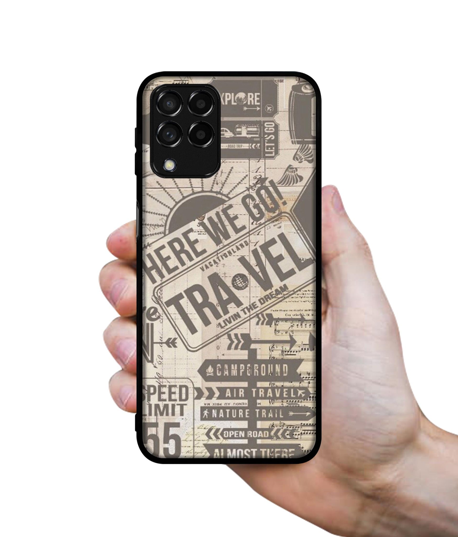 Travel Designer 2D Printed Back Case Cover for Samsung Galaxy M53 5G