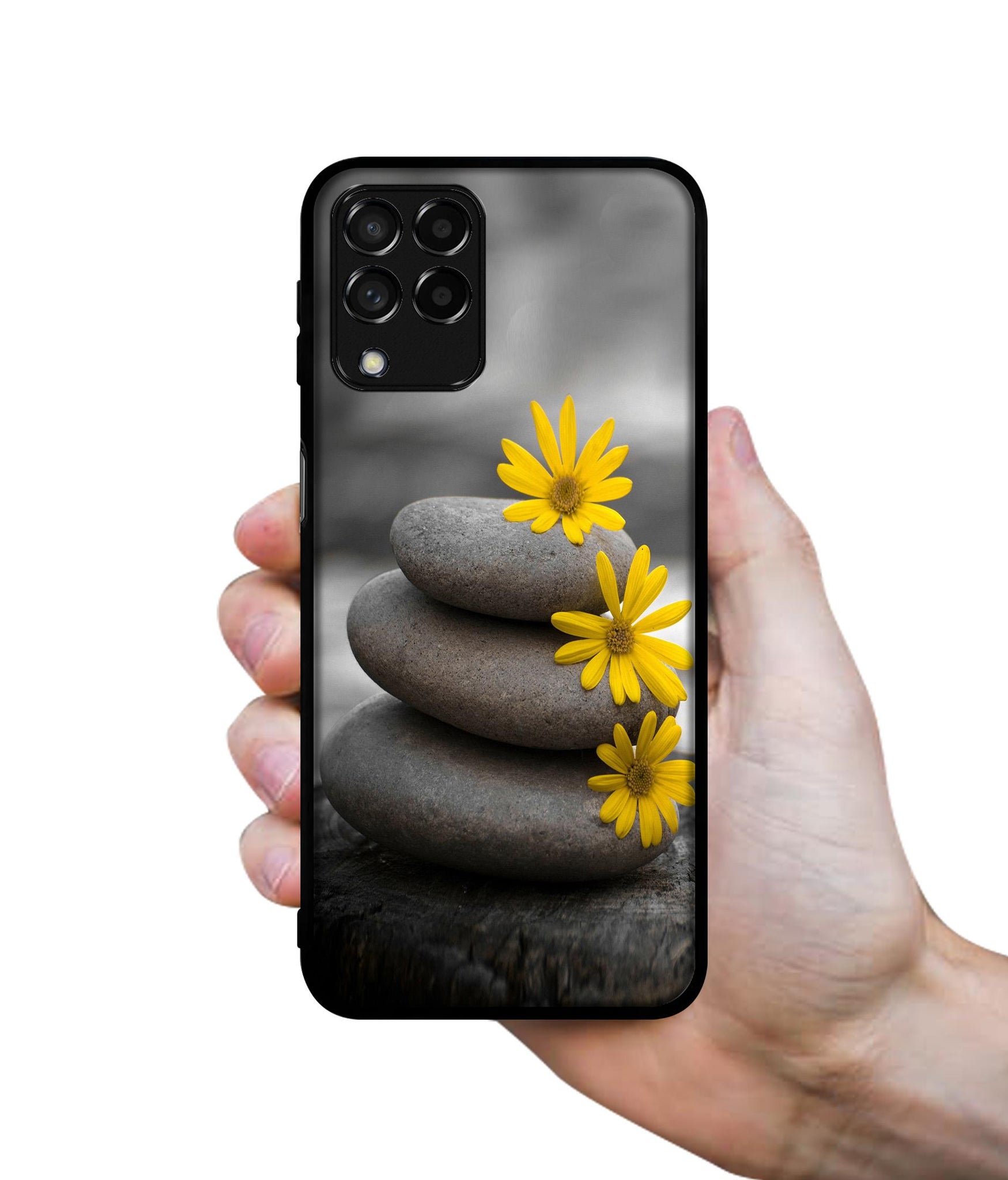 Stones And Flower Designer 2D Printed Back Case Cover for Samsung Galaxy M53 5G