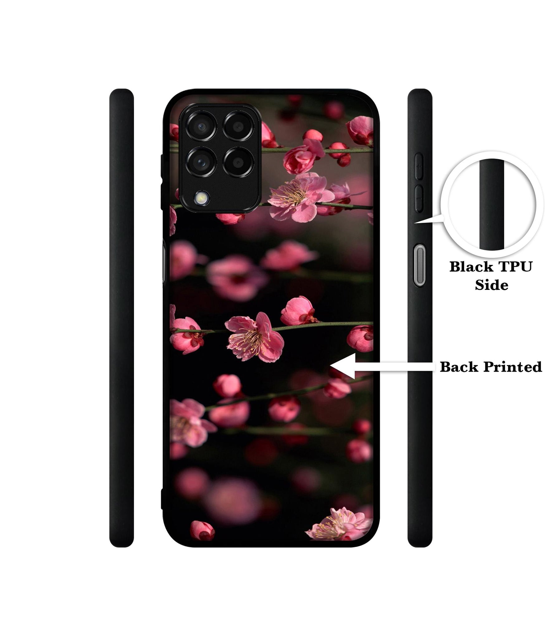 Pink Flowers Designer 2D Printed Back Case Cover for Samsung Galaxy M53 5G