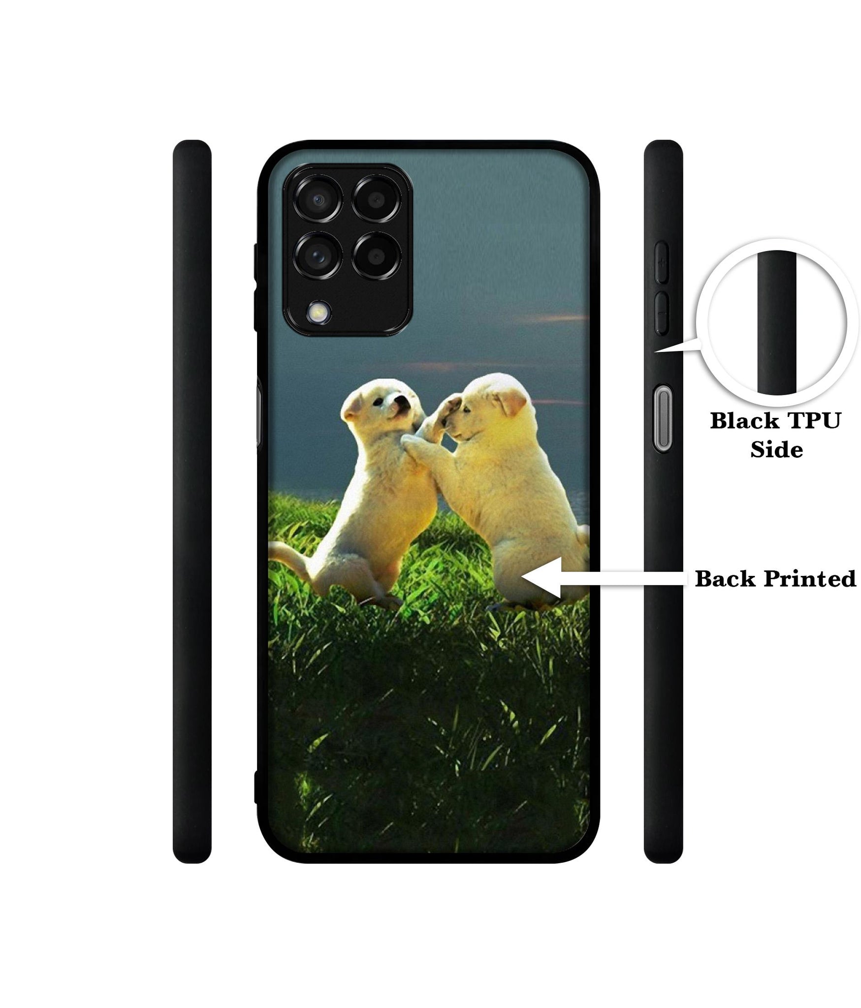 Puppy Couple Sunset Designer 2D Printed Back Case Cover for Samsung Galaxy M53 5G