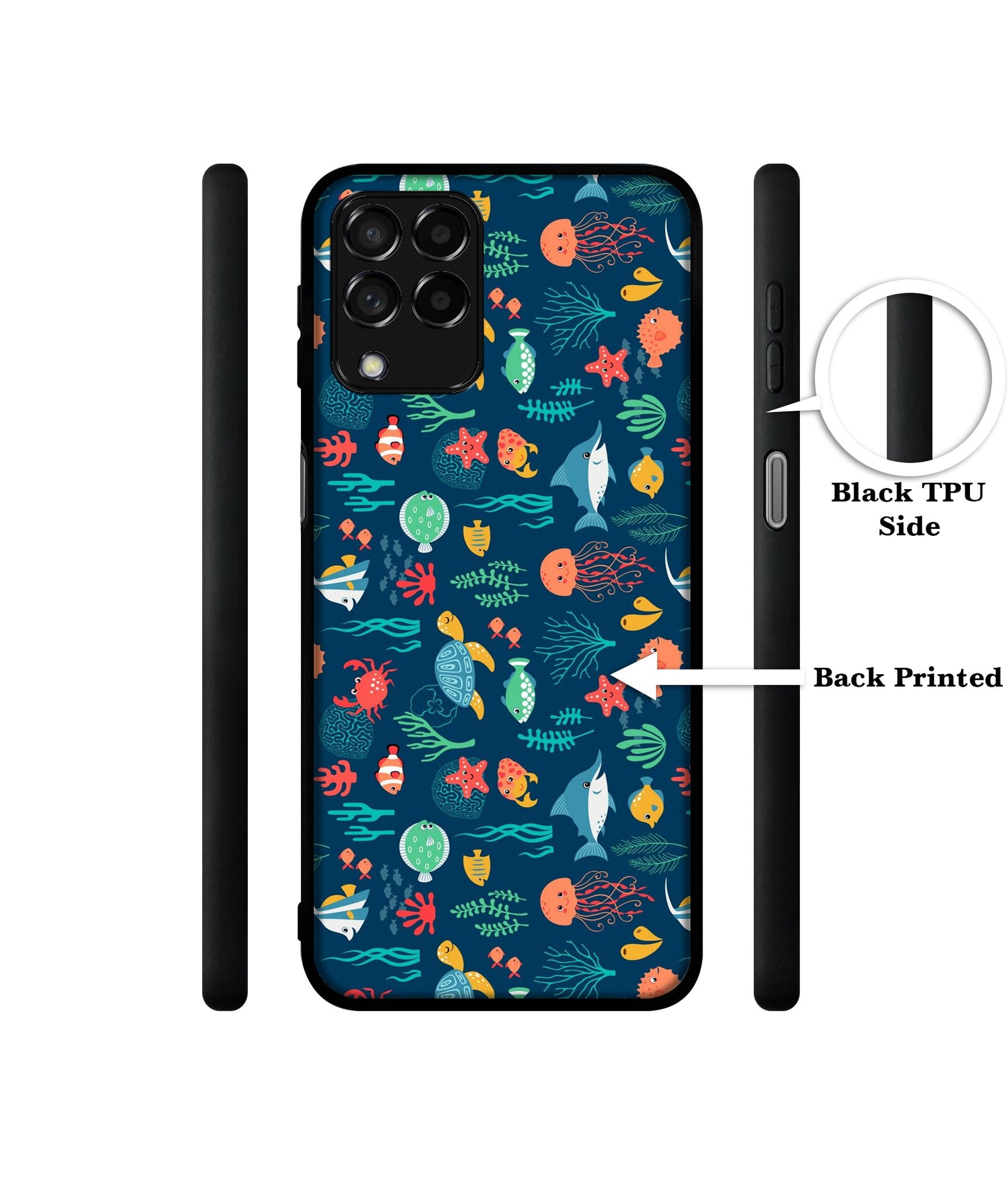 Aquarium Texture Designer 2D Printed Back Case Cover for Samsung Galaxy M53 5G