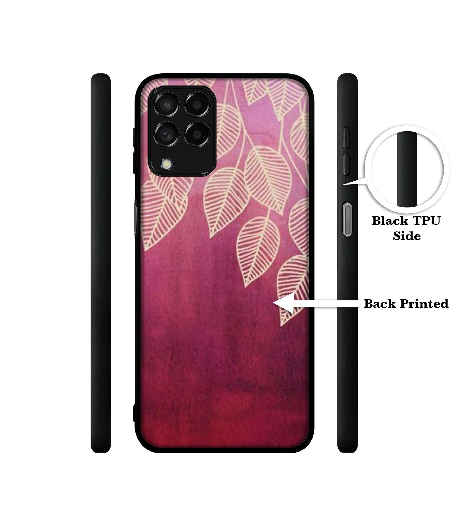 Leaf Pattern Designer 2D Printed Back Case Cover for Samsung Galaxy M53 5G