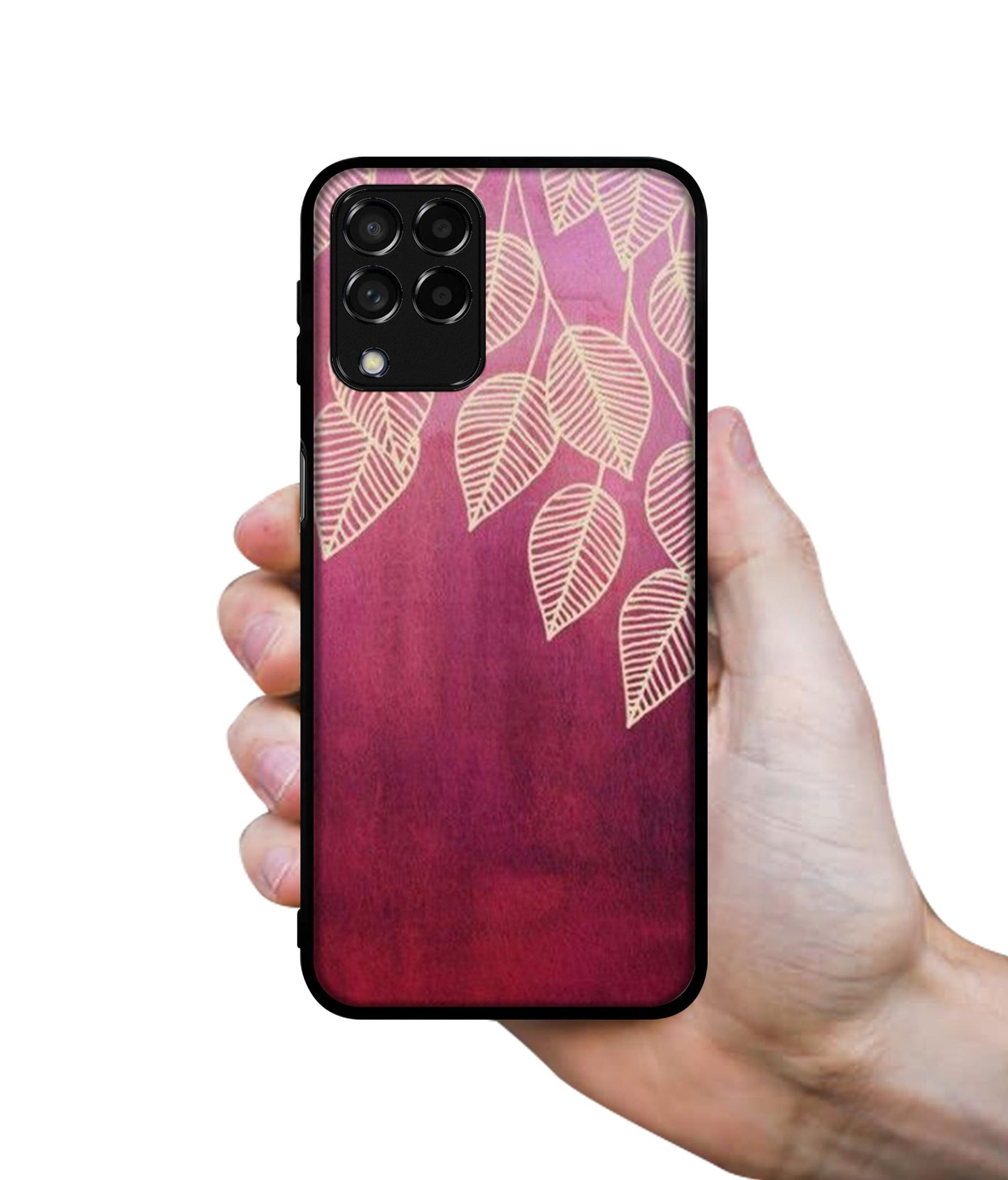 Leaf Pattern Designer 2D Printed Back Case Cover for Samsung Galaxy M53 5G