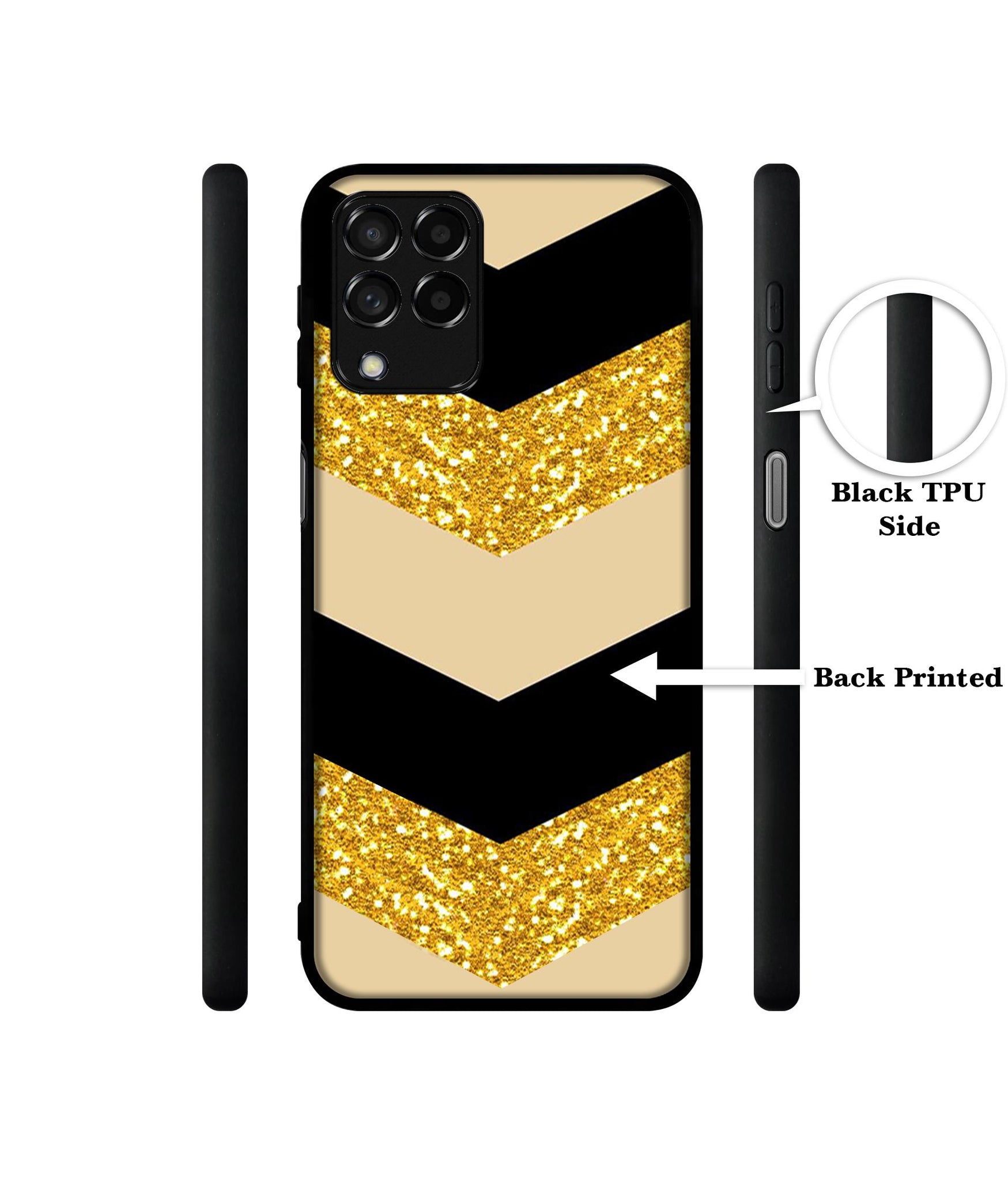 Black & Gold Designer 2D Printed Back Case Cover for Samsung Galaxy M53 5G