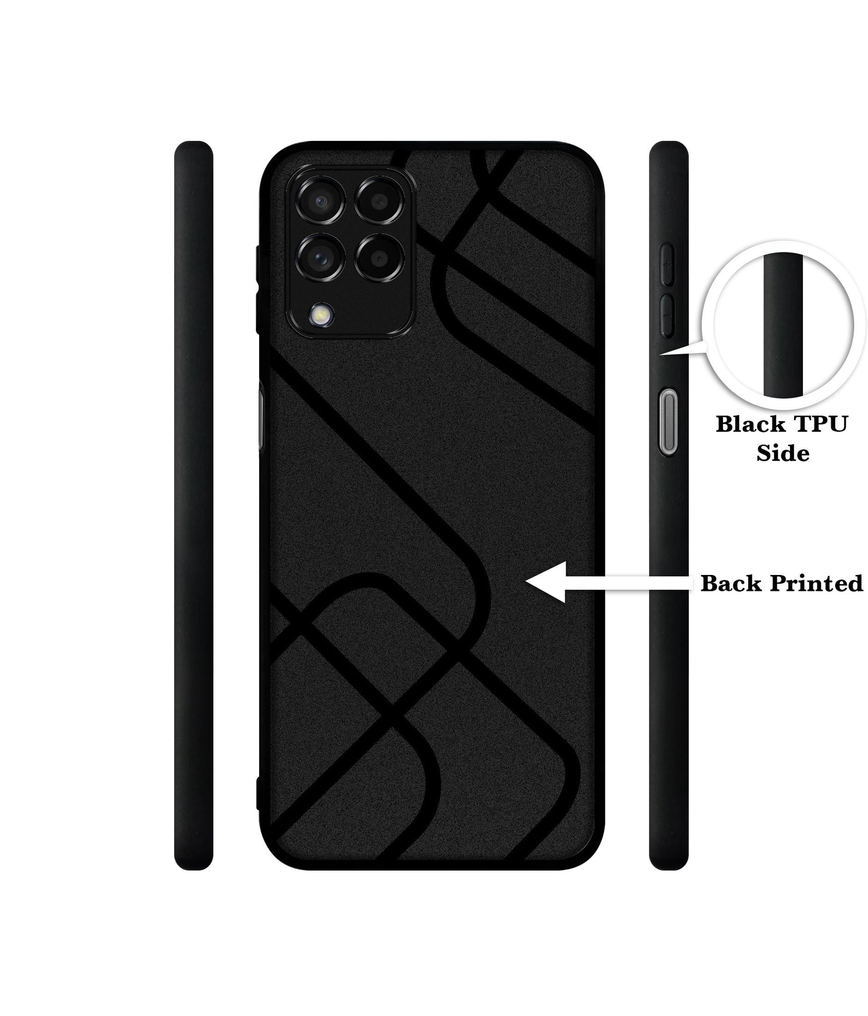 Zig-Zag Black Line Designer 2D Printed Back Case Cover for Samsung Galaxy M53 5G