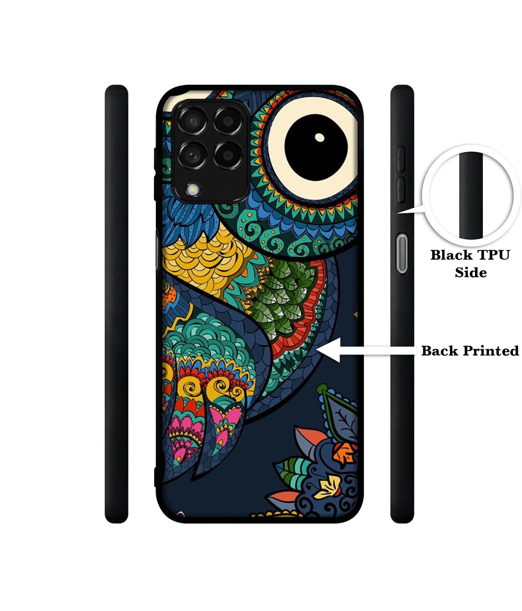 Owl Illustration Designer 2D Printed Back Case Cover for Samsung Galaxy M53 5G