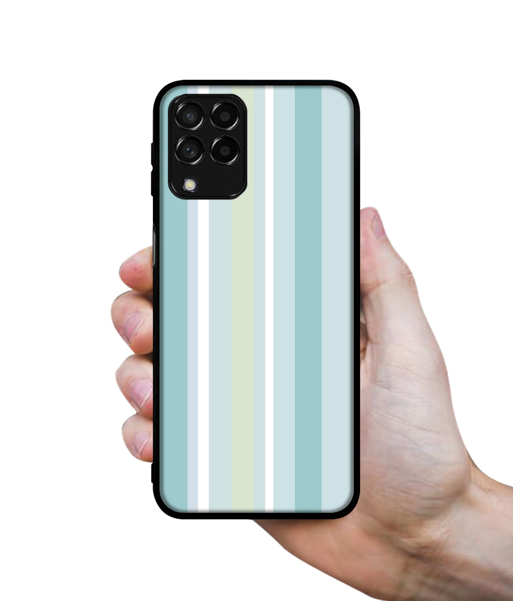 Light Green Stripes Designer 2D Printed Back Case Cover for Samsung Galaxy M53 5G