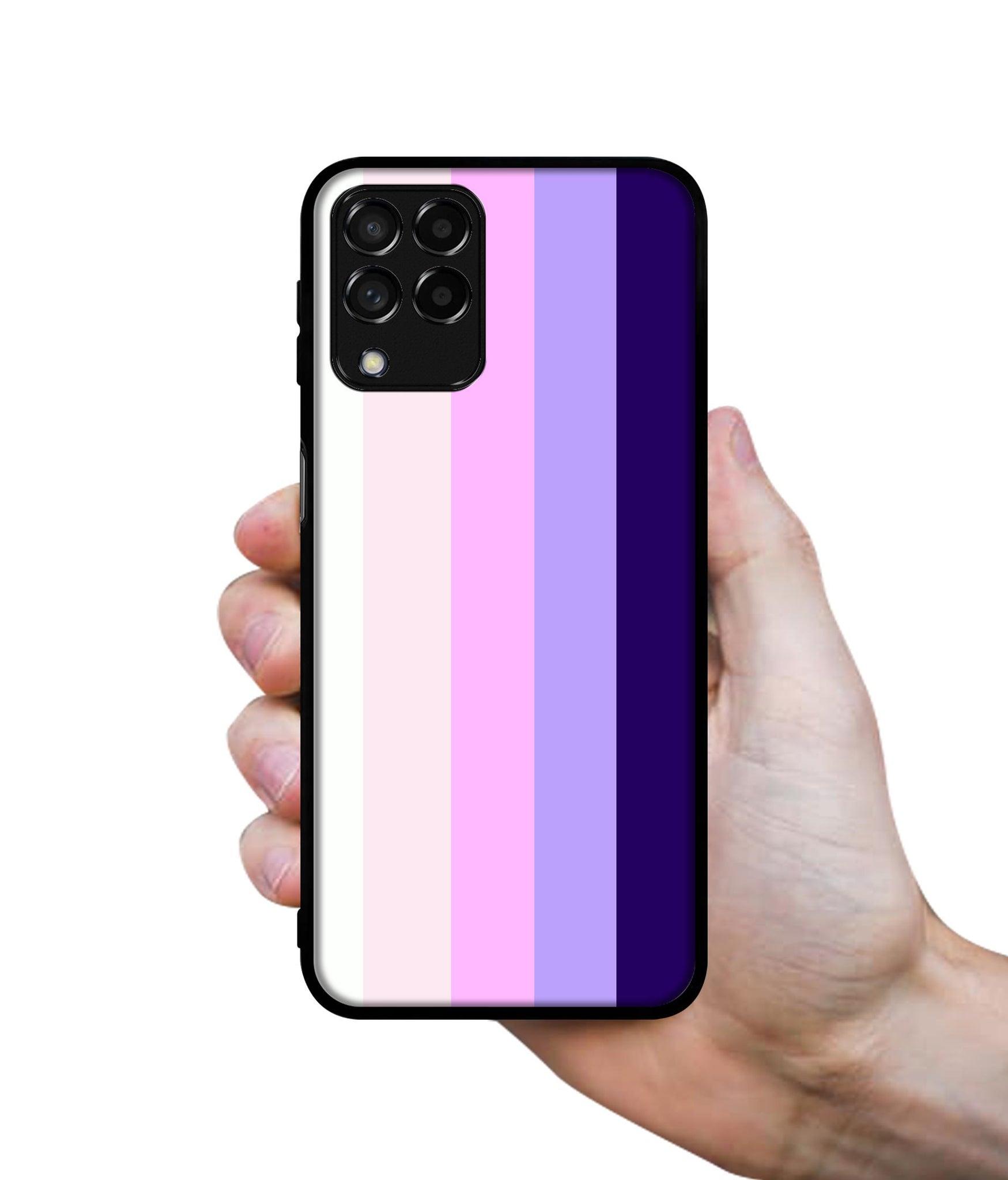 Pink and Purple Lines Designer 2D Printed Back Case Cover for Samsung Galaxy M53 5G