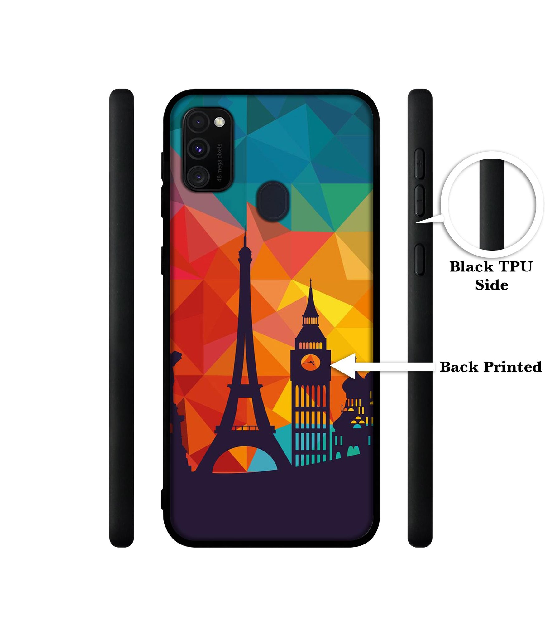 Colored Paris Designer 2D Printed Back Case Cover for Samsung Galaxy M21 / M30s