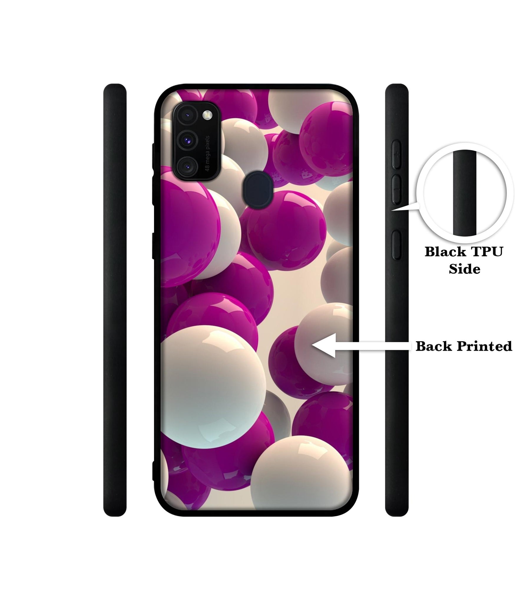 3D Balloons Designer 2D Printed Back Case Cover for Samsung Galaxy M21 / M30s