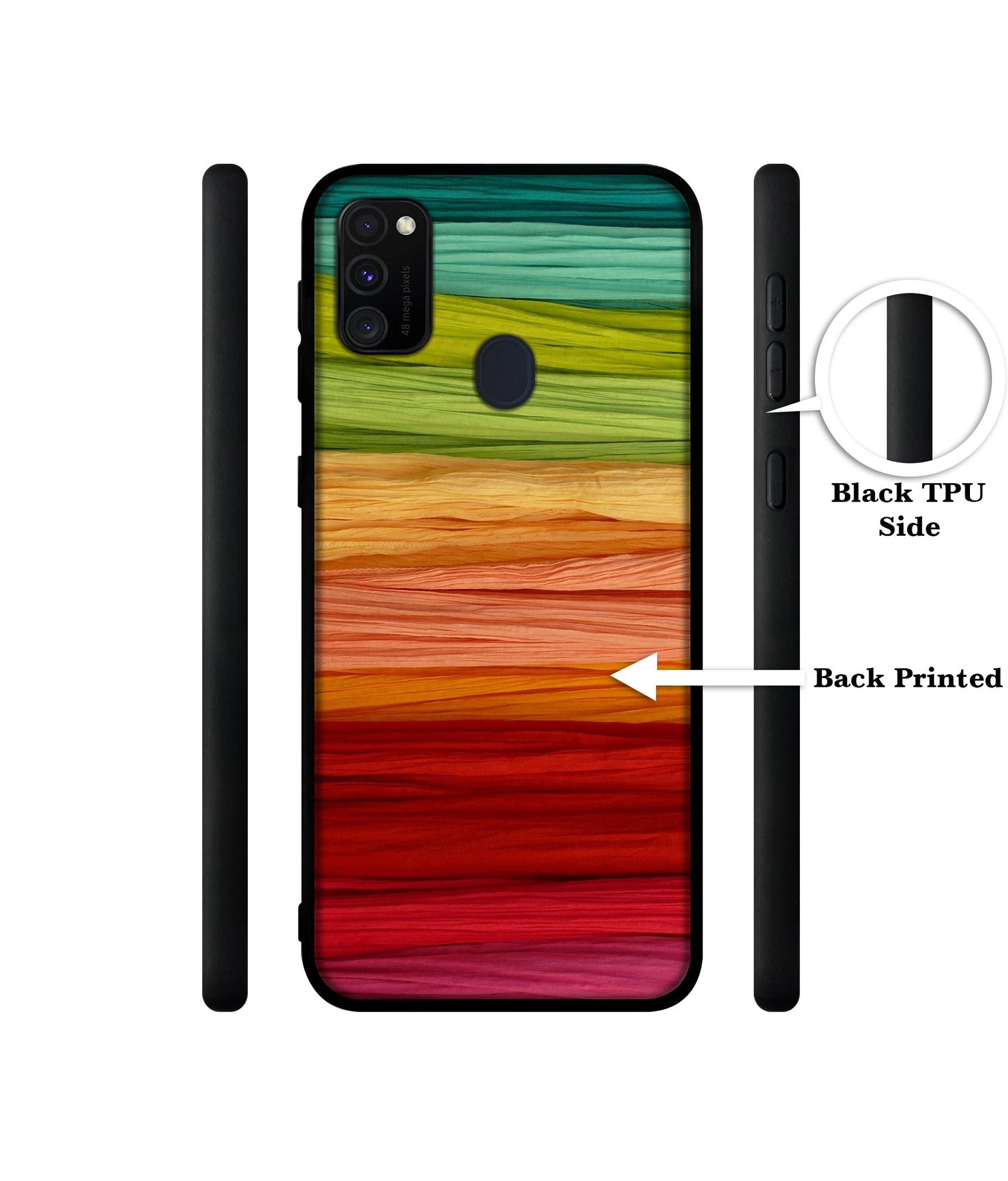 Colorful Thread Designer 2D Printed Back Case Cover for Samsung Galaxy M21 / M30s