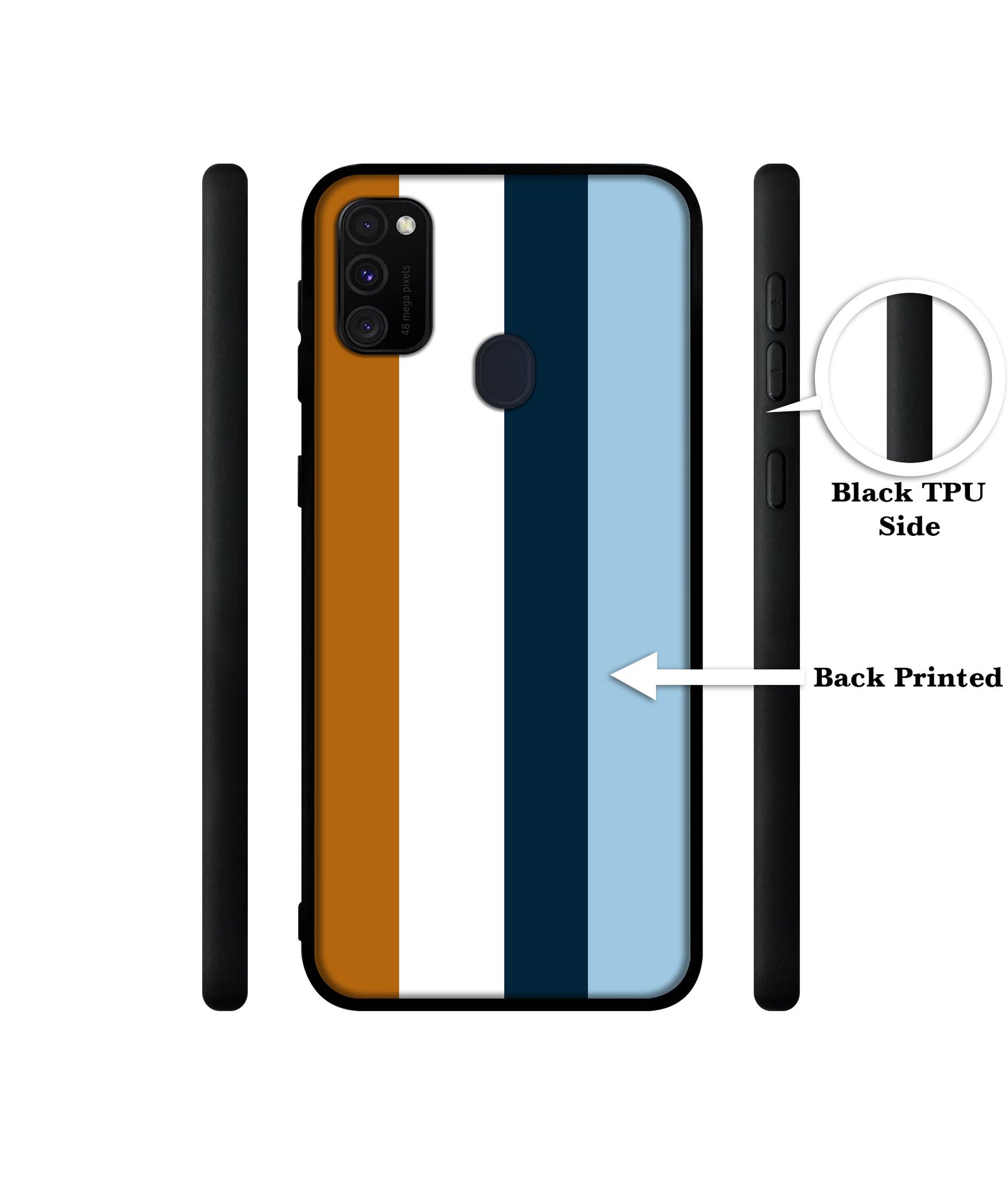 Color Stripes Designer 2D Printed Back Case Cover for Samsung Galaxy M21 / M30s